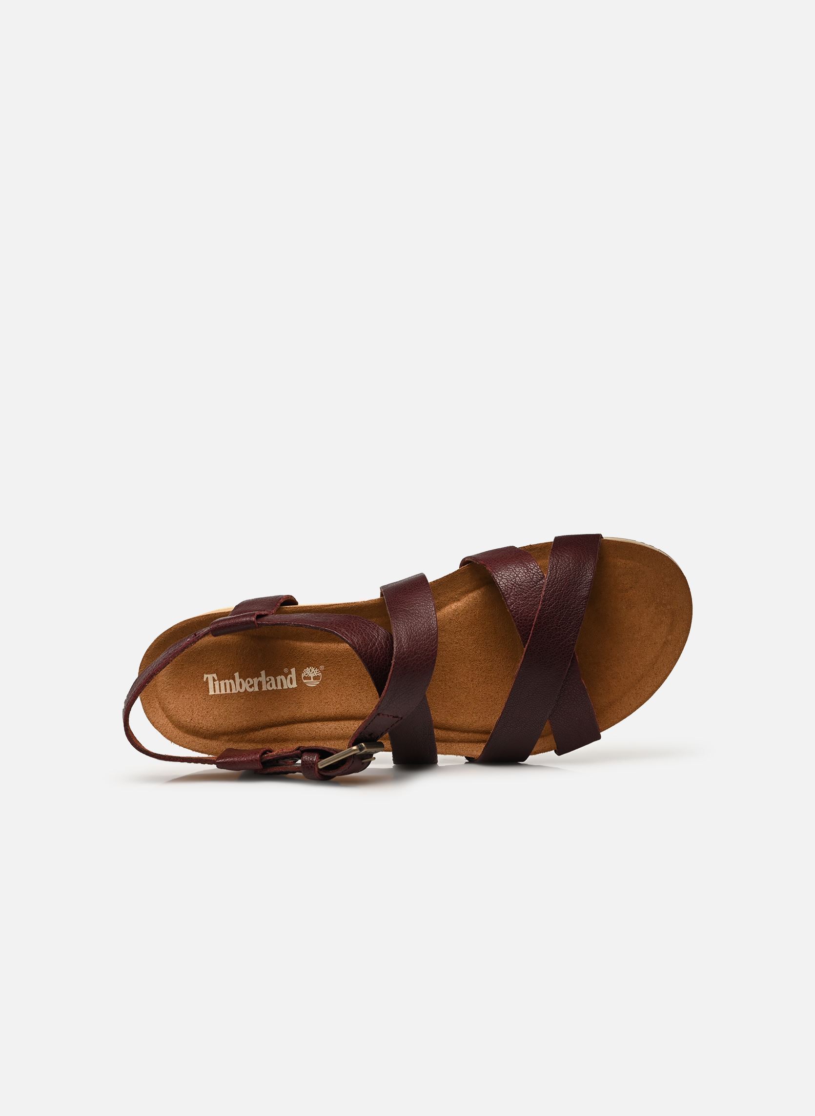 Platte sandalen BACKSTRAP SANDAL dames bordeaux Timberland Platte sandalen BACKSTRAP SANDAL dames bordeaux BURGUNDY FULL GRAIN