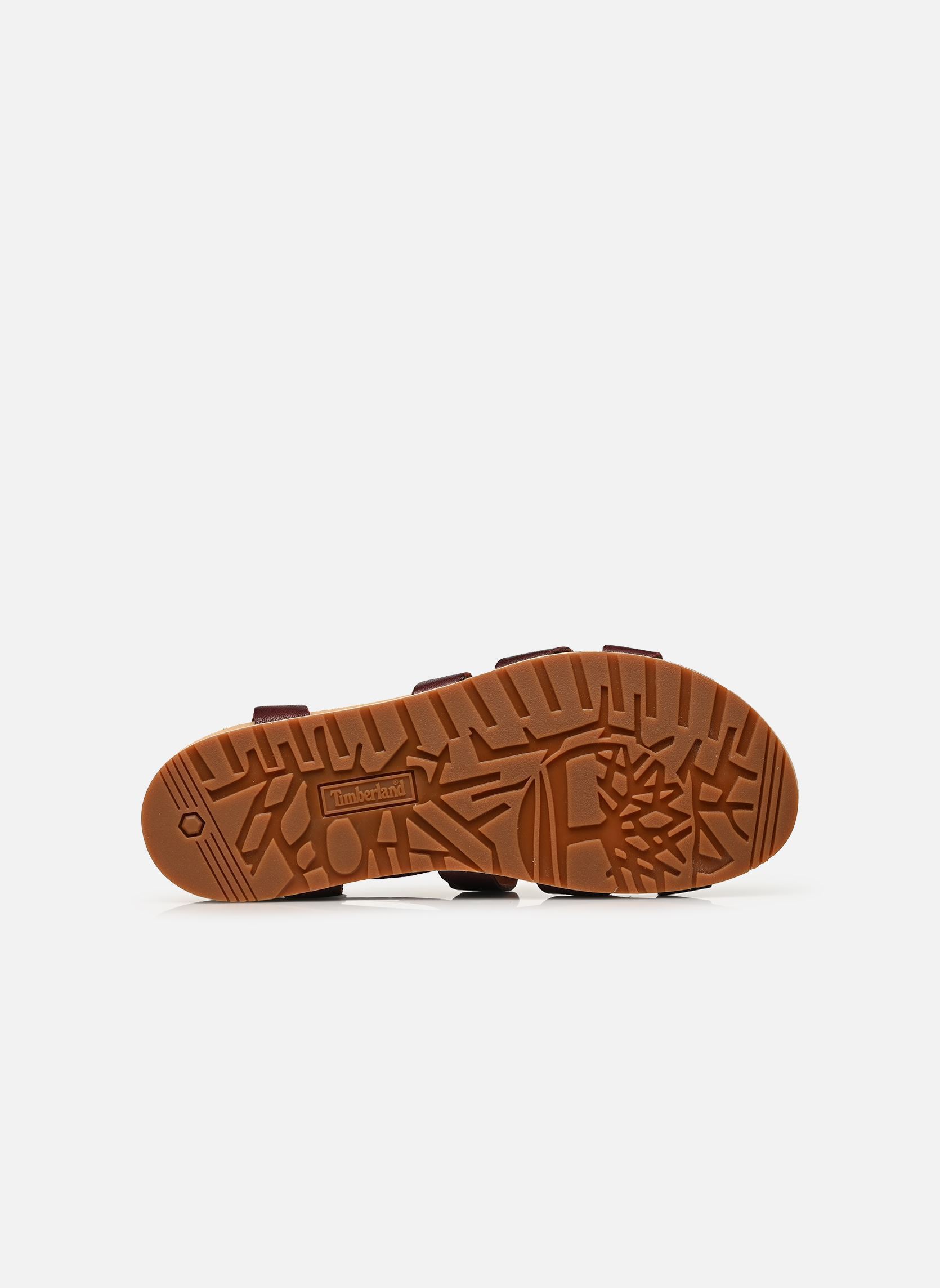 Platte sandalen BACKSTRAP SANDAL dames bordeaux Timberland Platte sandalen BACKSTRAP SANDAL dames bordeaux BURGUNDY FULL GRAIN