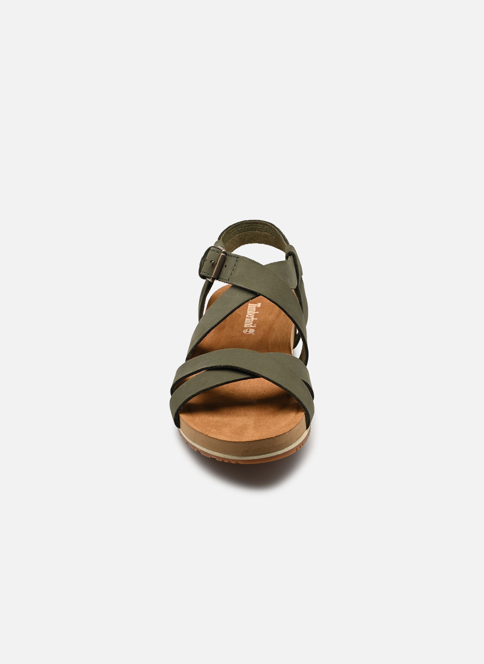 Sandales plates BACKSTRAP SANDAL femme vert Timberland Sandales plates BACKSTRAP SANDAL femme vert DARK GREEN NUBUCK