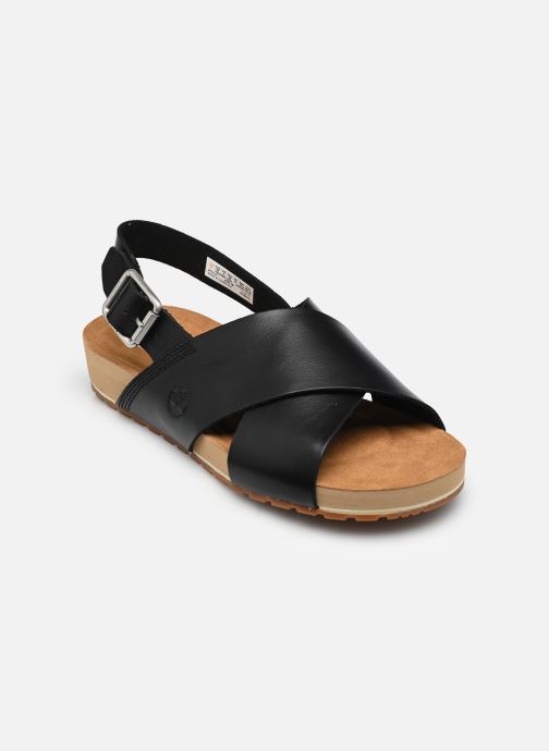 Timberland Sandales plates BACKSTRAP SANDAL femme noir