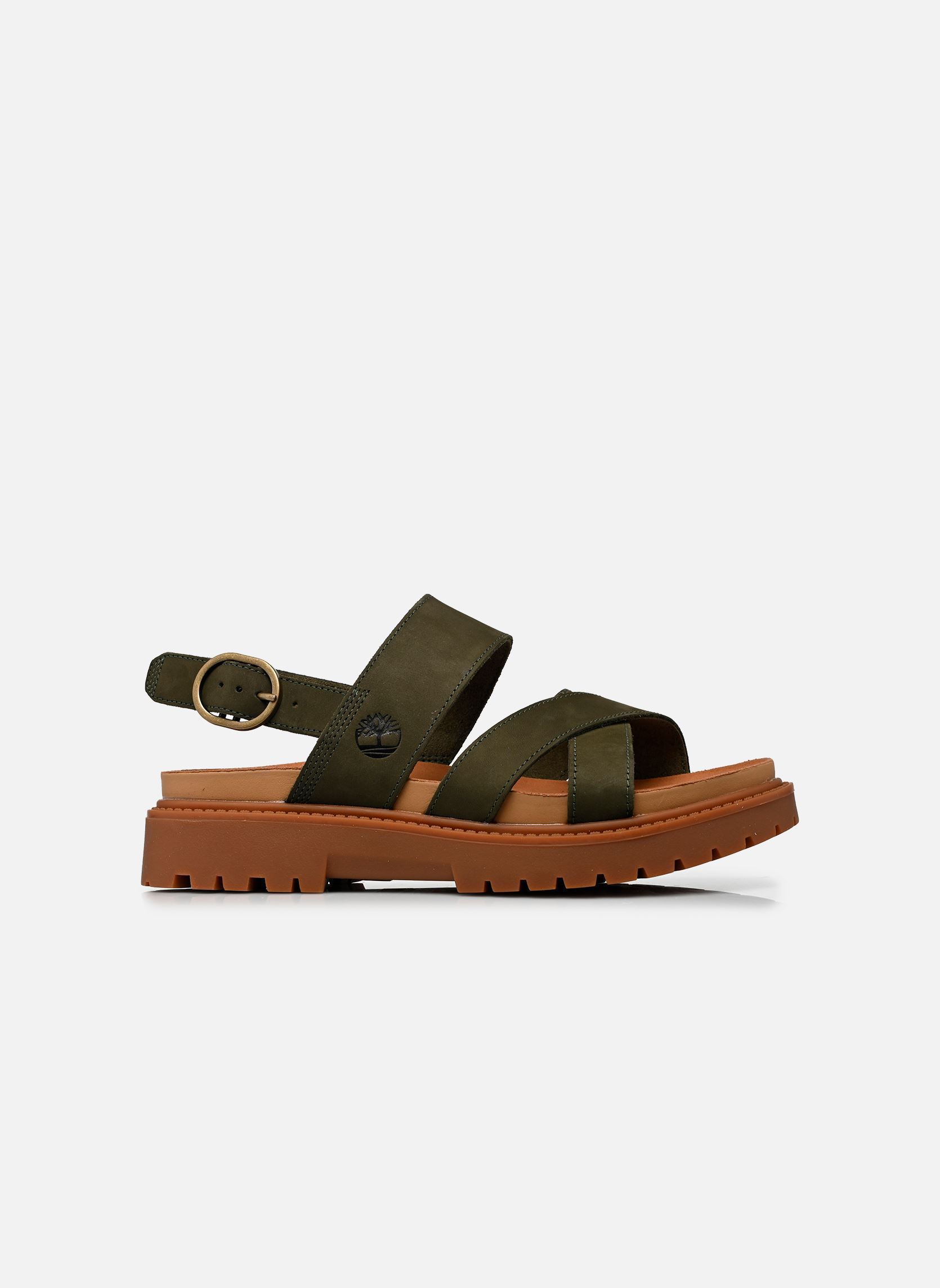 Platte sandalen BACKSTRAP SANDAL dames groen Timberland Platte sandalen BACKSTRAP SANDAL dames groen DARK GREEN NUBUCK 1