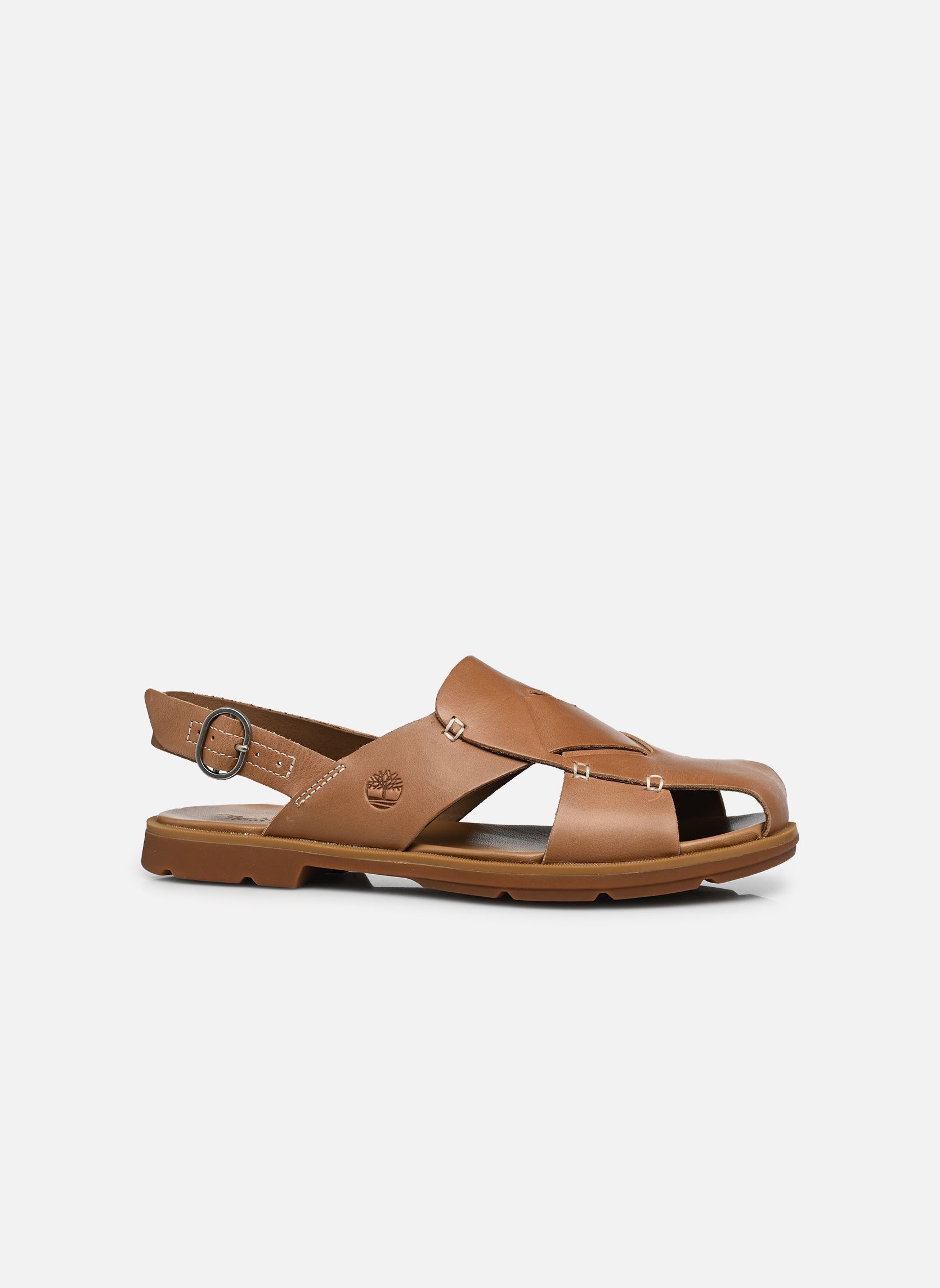 Flache Sandalen BACKSTRAP SANDAL damen braun Timberland Flache Sandalen BACKSTRAP SANDAL damen braun MEDIUM BROWN FULL GRAIN