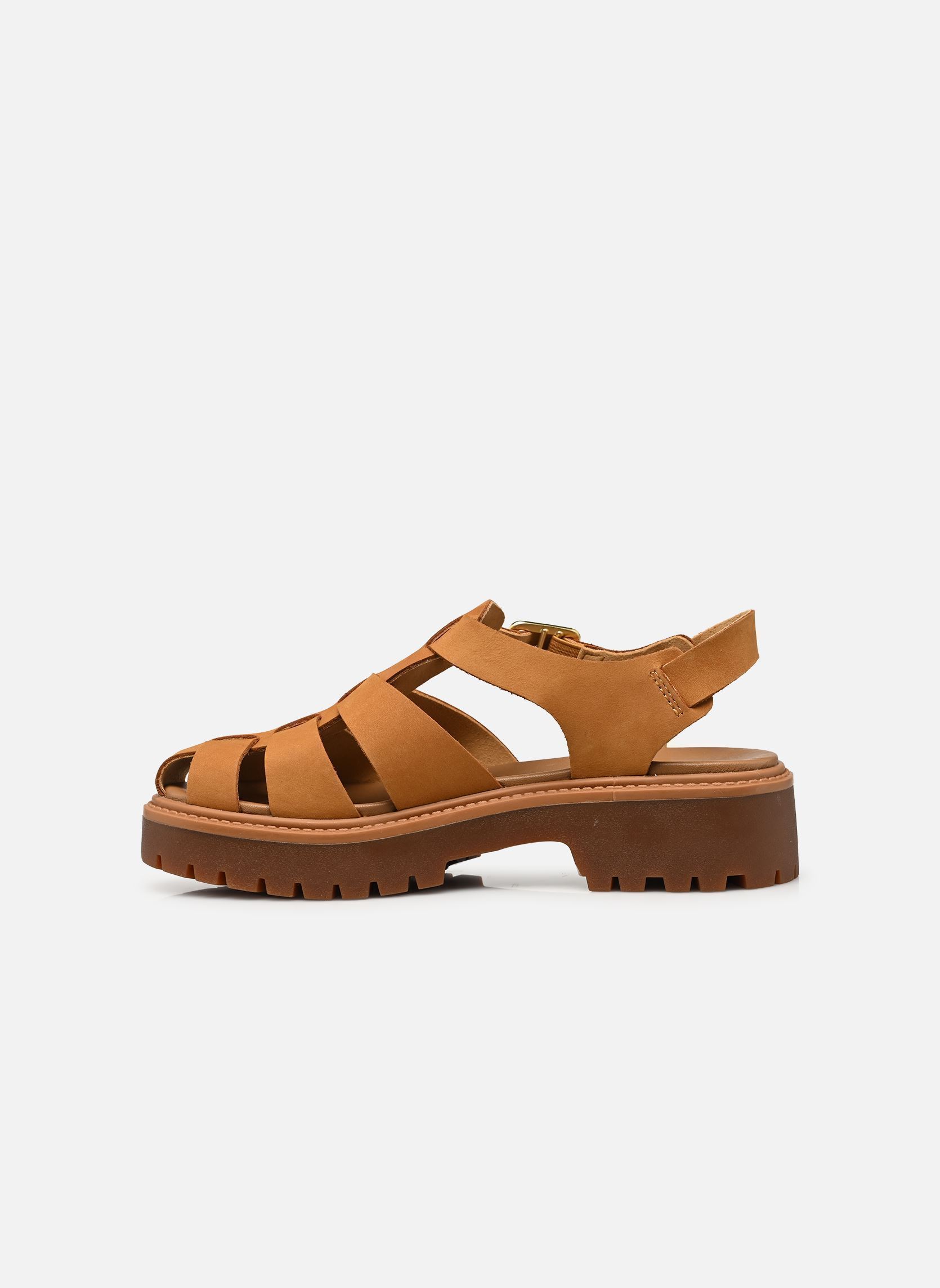 Sandales compensées et plateformes FISHERMAN SANDAL femme marron Timberland Sandales compensées et plateformes FISHERMAN SANDAL femme marron WHEAT NUBUCK