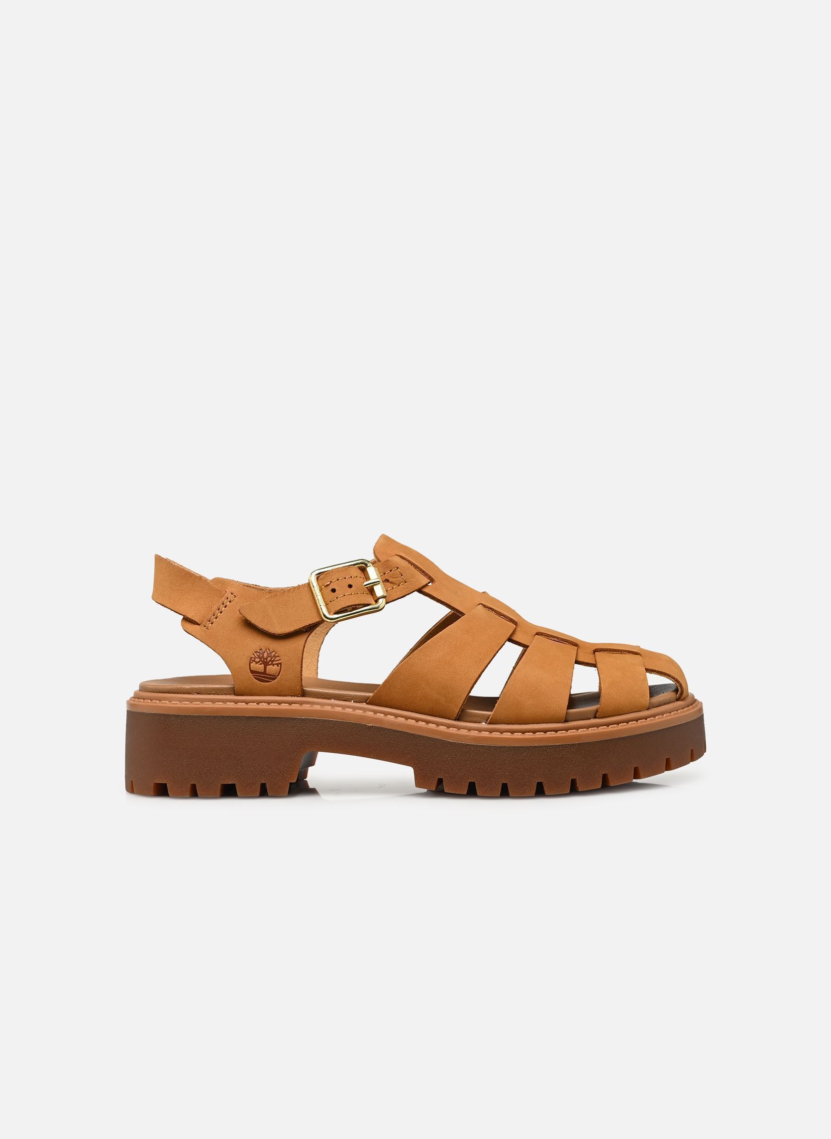 Sandales compensées et plateformes FISHERMAN SANDAL femme marron Timberland Sandales compensées et plateformes FISHERMAN SANDAL femme marron WHEAT NUBUCK