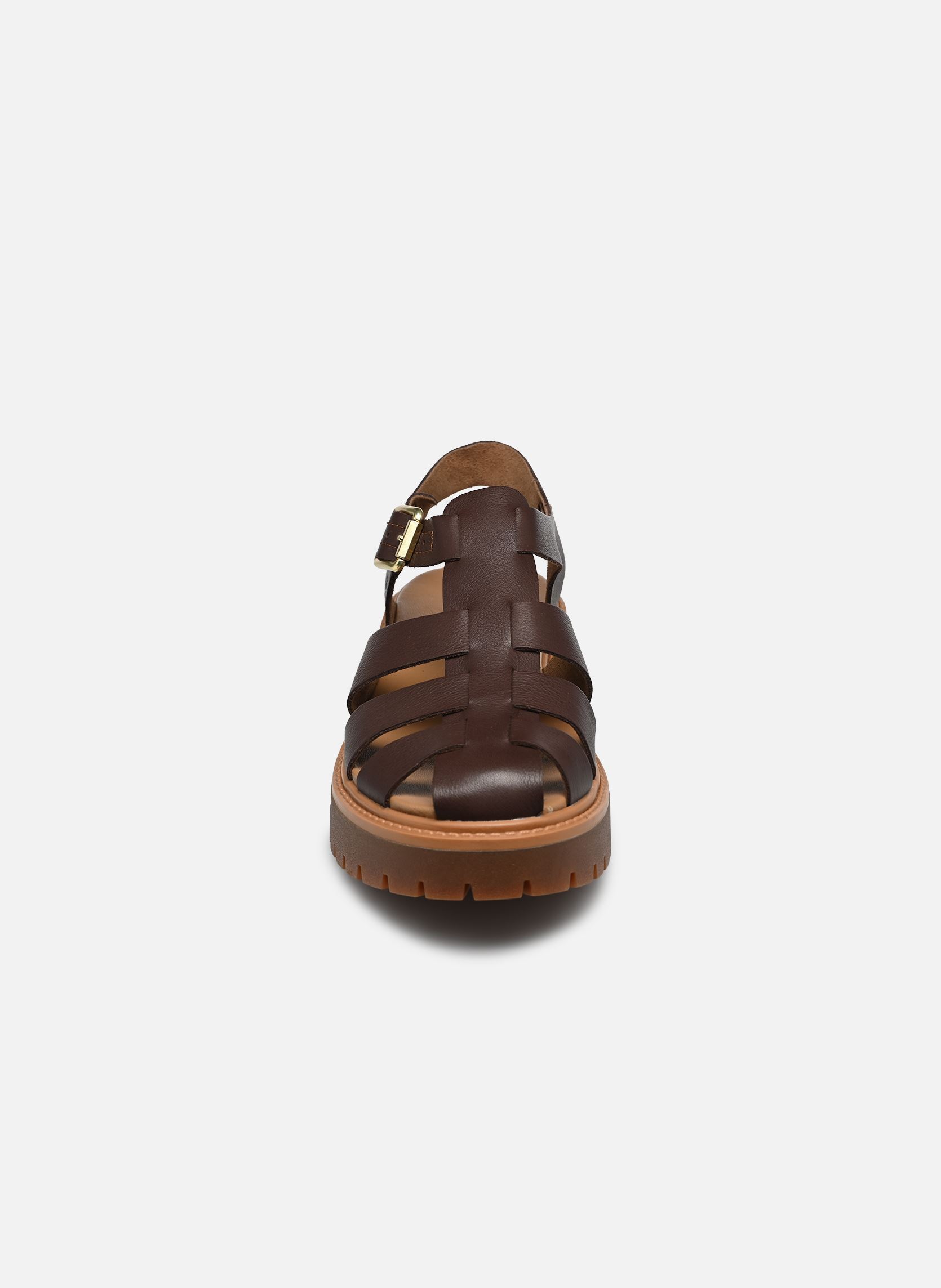 Sandales compensées et plateformes FISHERMAN SANDAL femme marron Timberland Sandales compensées et plateformes FISHERMAN SANDAL femme marron DARK BROWN FULL GRAIN