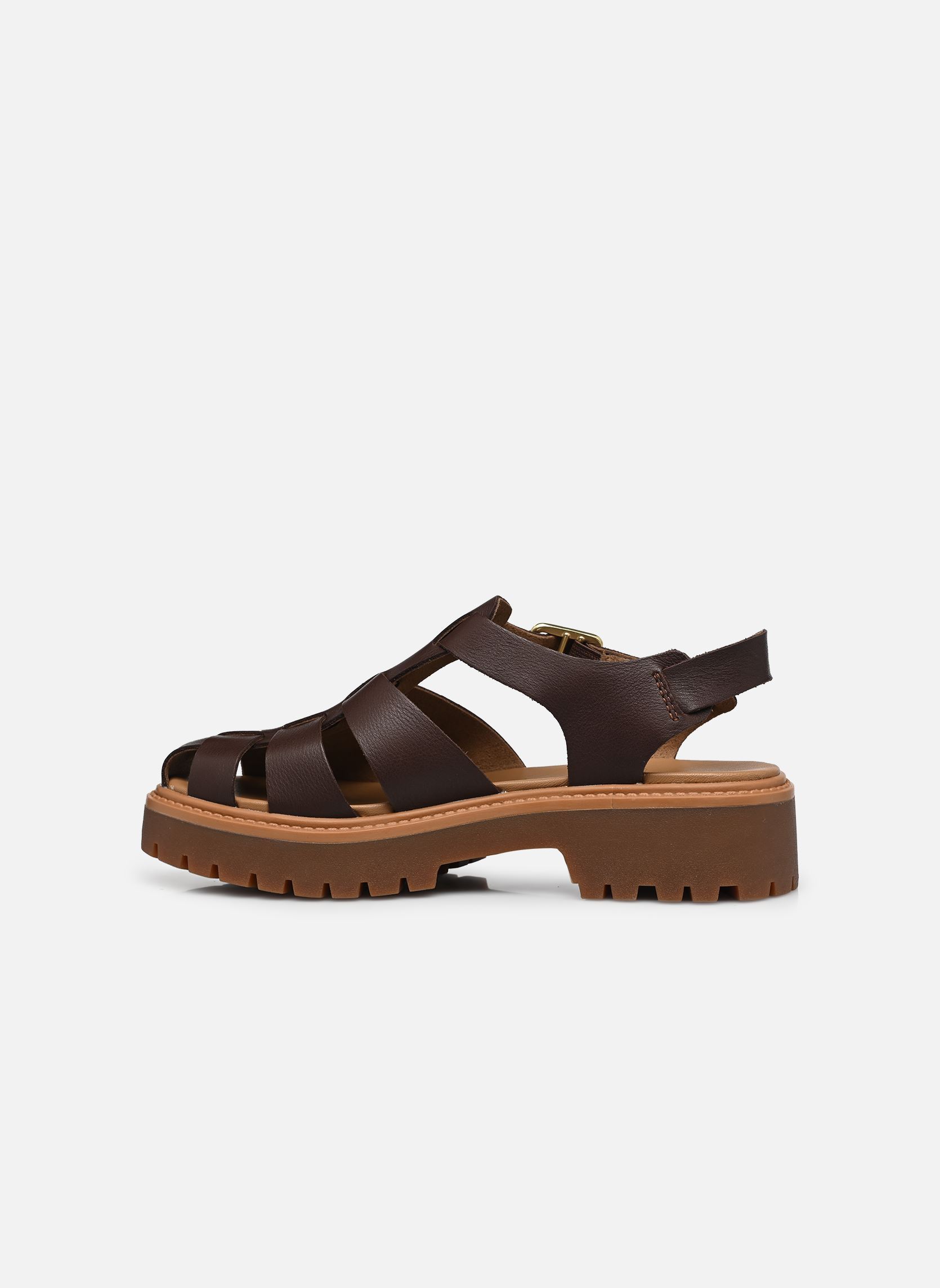 Sandales compensées et plateformes FISHERMAN SANDAL femme marron Timberland Sandales compensées et plateformes FISHERMAN SANDAL femme marron DARK BROWN FULL GRAIN