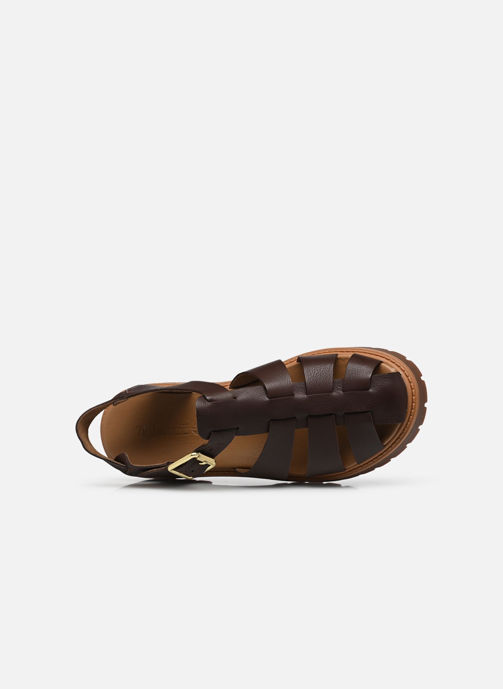 Sandales compensées et plateformes FISHERMAN SANDAL femme marron Timberland Sandales compensées et plateformes FISHERMAN SANDAL femme marron DARK BROWN FULL GRAIN