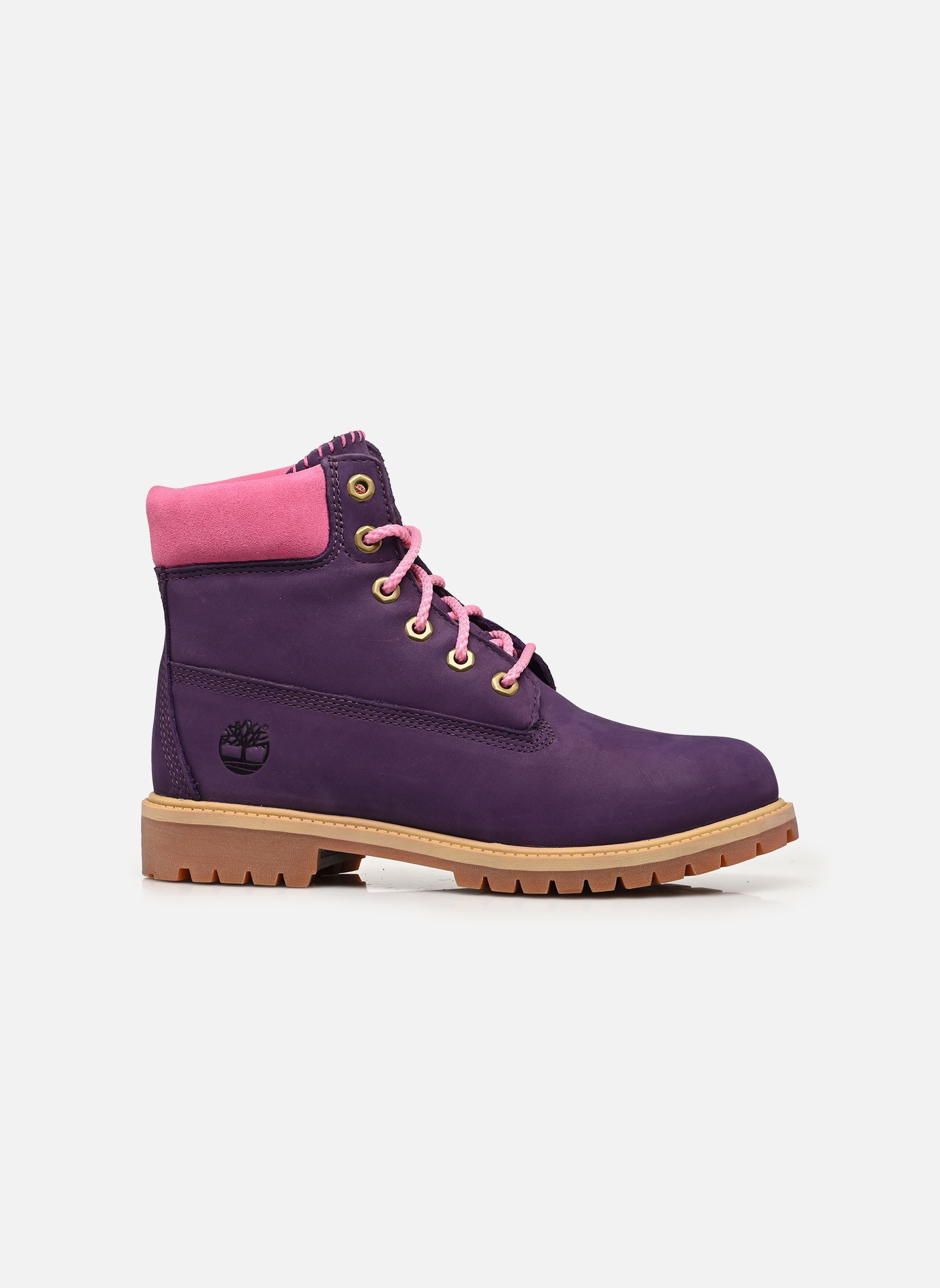 Bottines Premium 6 INCH LACE UP W B fille violet Timberland Bottines Premium 6 INCH LACE UP W B fille violet DK PURPLE NUBUCK W LTPINK