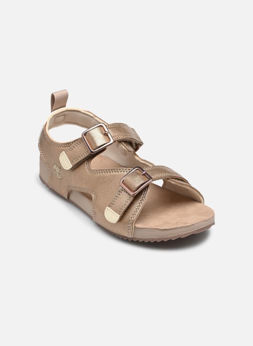 Timberland Badeschlappen CASTLE ISLAND BACKSTRAP SANDAL J mädchen gold und bronze
