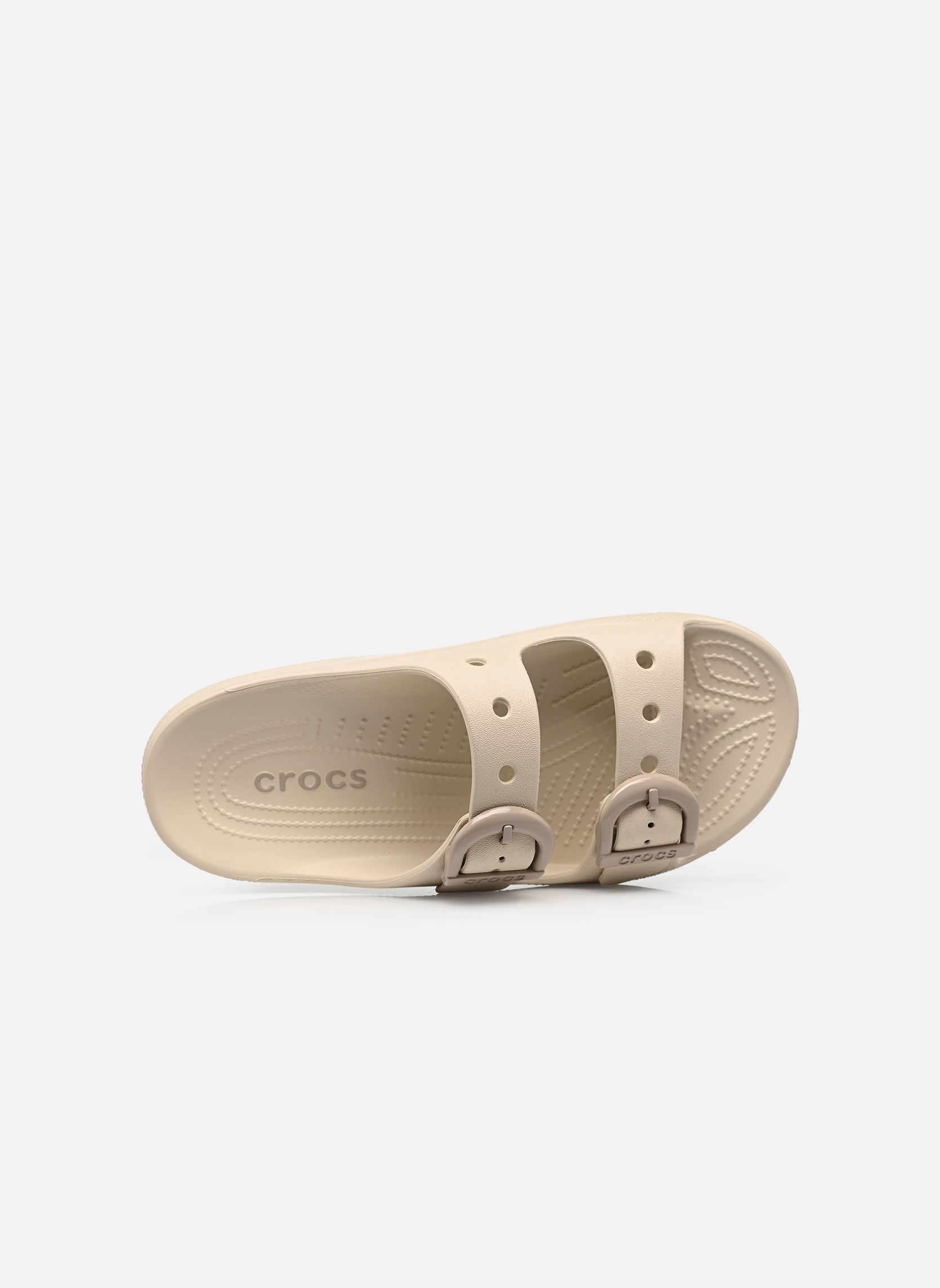 Mules Saturday Enamel Buckle Sandal W femme beige Crocs Mules Saturday Enamel Buckle Sandal W femme beige Frappe