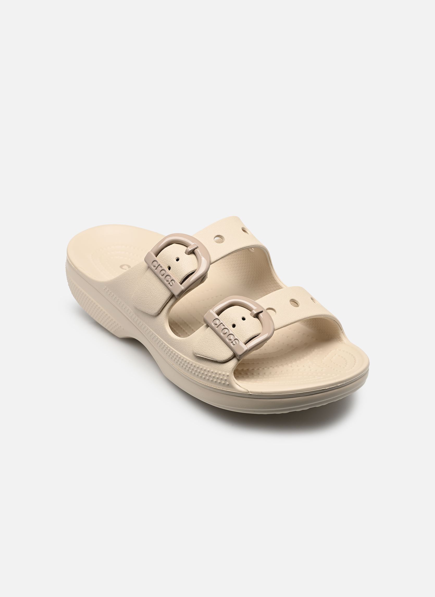 Mules Saturday Enamel Buckle Sandal W femme beige Crocs Mules Saturday Enamel Buckle Sandal W femme beige Frappe