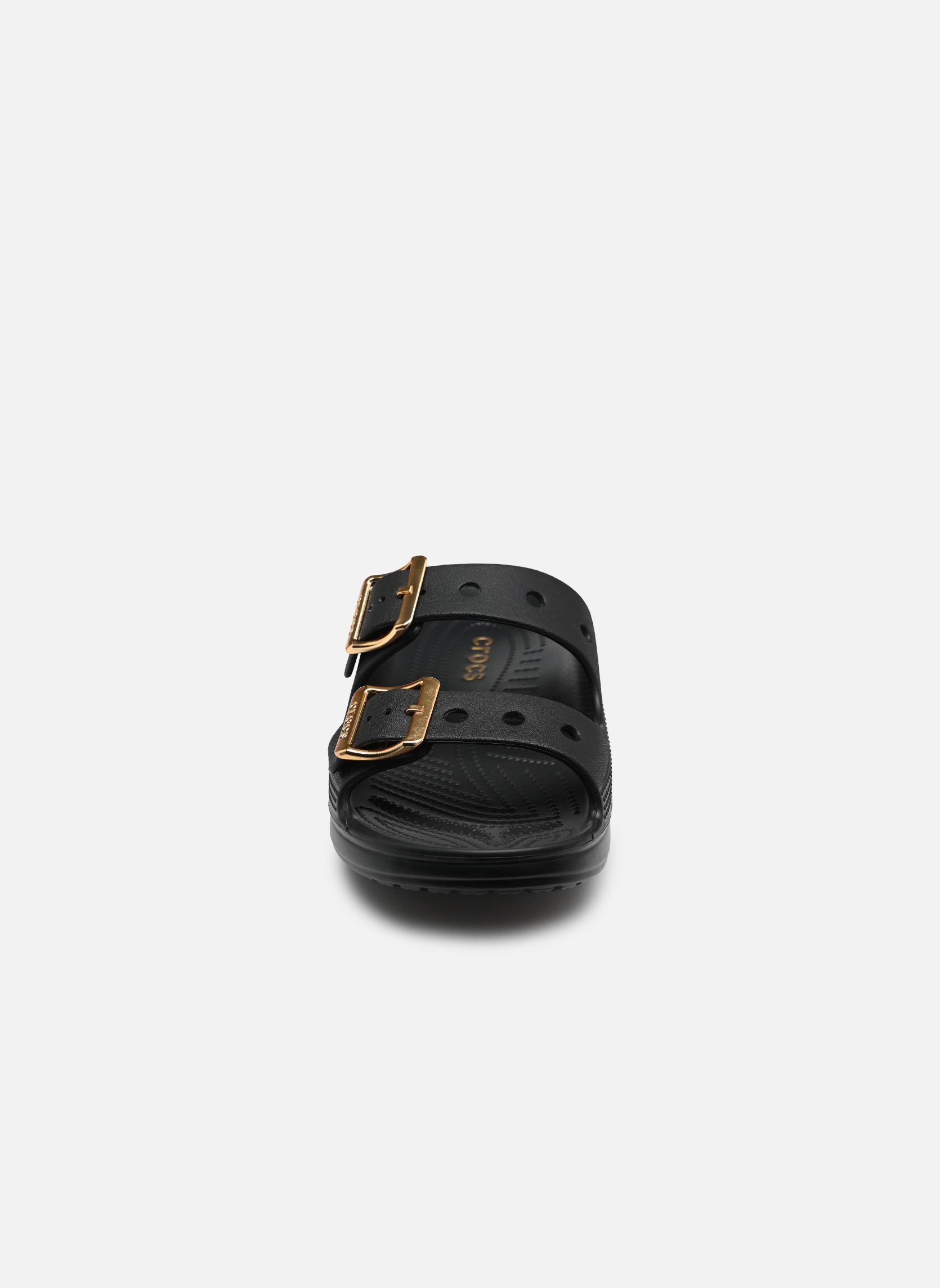 Muilen Saturday Metallic Buckle Sandal W dames zwart Crocs Muilen Saturday Metallic Buckle Sandal W dames zwart Black