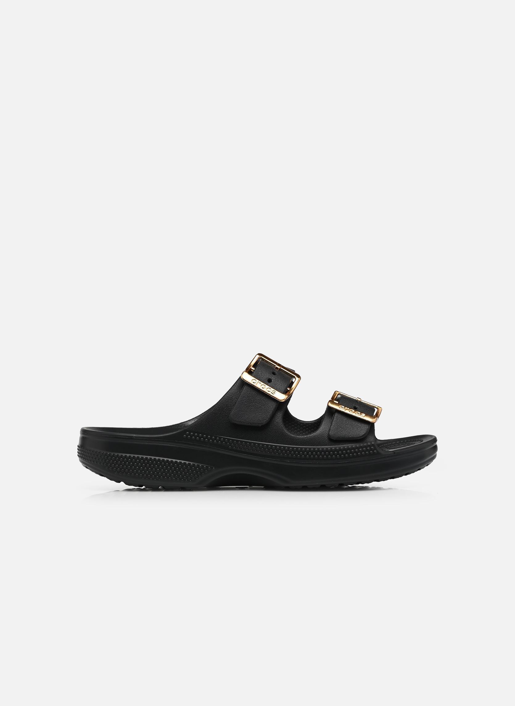 Muilen Saturday Metallic Buckle Sandal W dames zwart Crocs Muilen Saturday Metallic Buckle Sandal W dames zwart Black