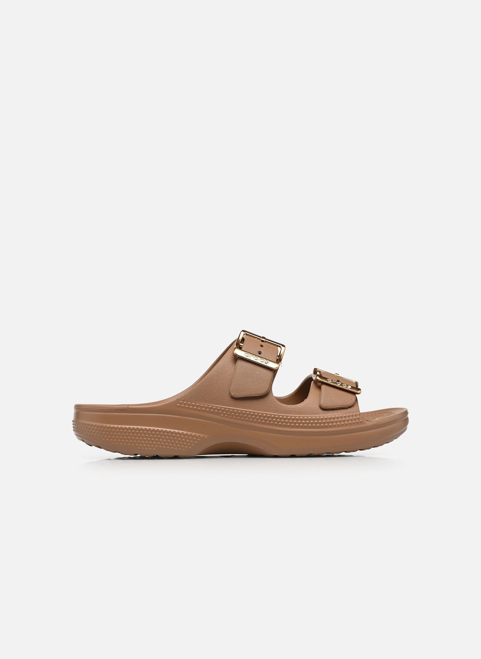 Mules Saturday Metallic Buckle Sandal W femme marron Crocs Mules Saturday Metallic Buckle Sandal W femme marron sepia