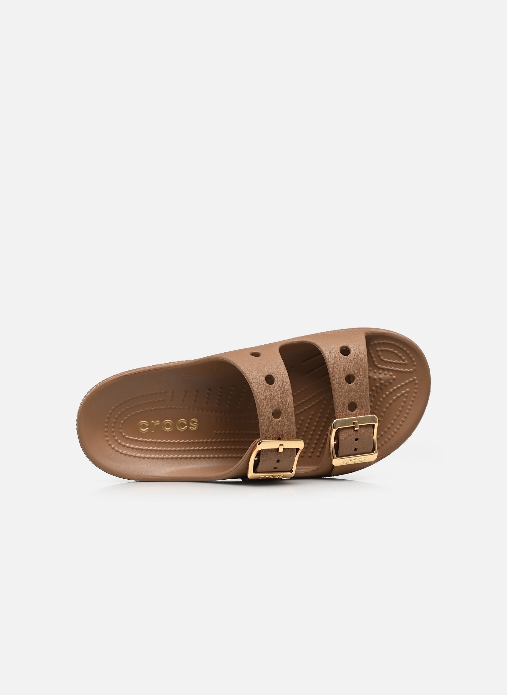 Mules Saturday Metallic Buckle Sandal W femme marron Crocs Mules Saturday Metallic Buckle Sandal W femme marron sepia