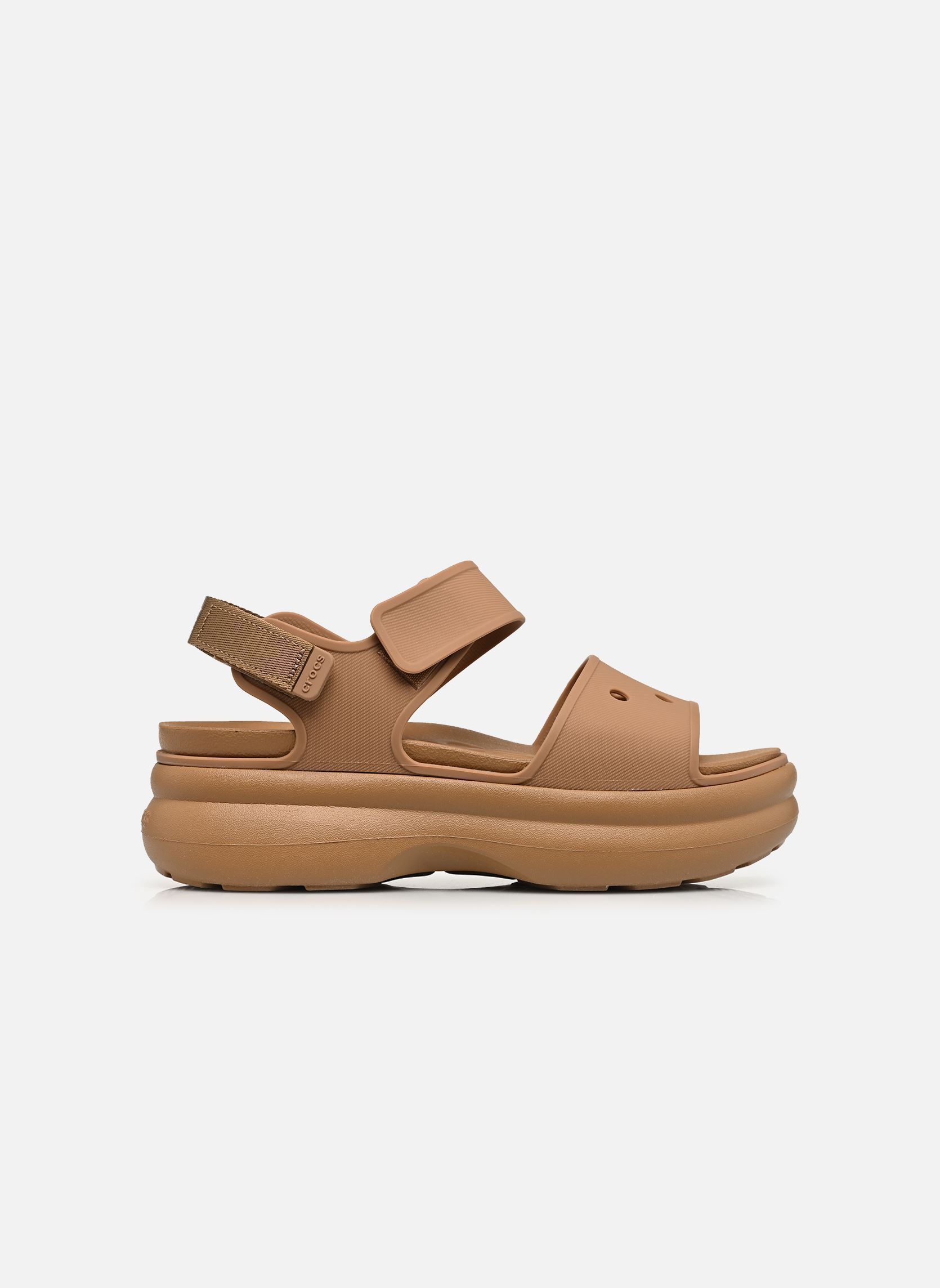 Sandales compensées et plateformes Soho Y Strap Sandal femme marron Crocs Sandales compensées et plateformes Soho Y Strap Sandal femme marron sepia