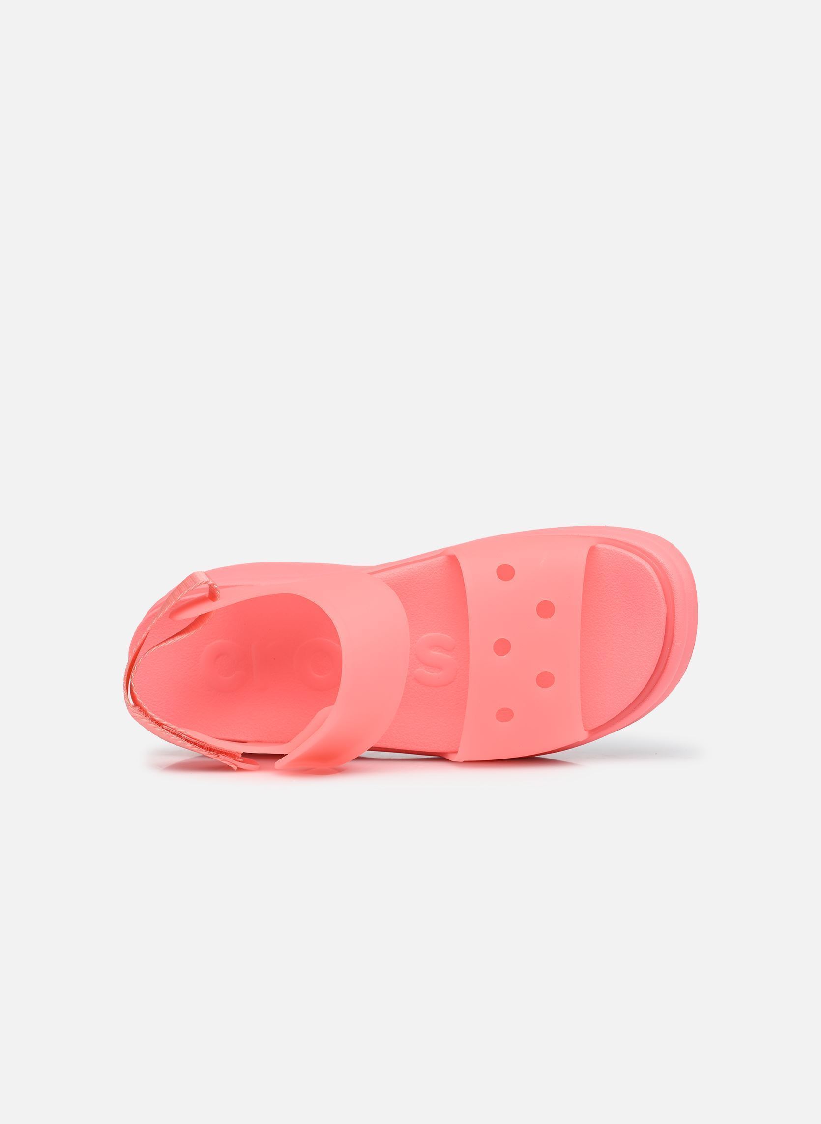 Sandalen met sleehak en plateau Soho Frosted Y Strap Sandal dames roze Crocs Sandalen met sleehak en plateau Soho Frosted Y Strap Sandal dames roze Guava