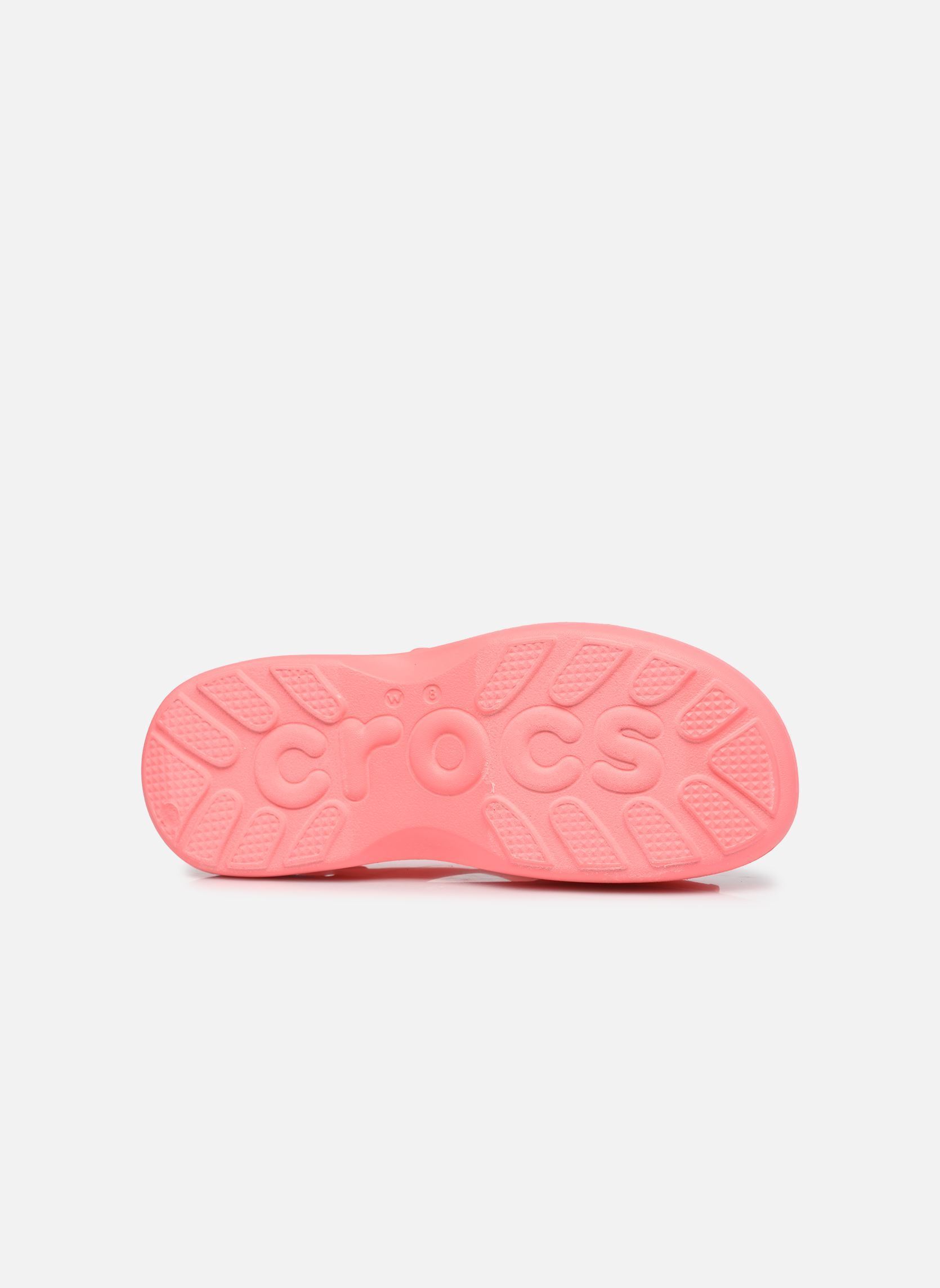Sandalen met sleehak en plateau Soho Frosted Y Strap Sandal dames roze Crocs Sandalen met sleehak en plateau Soho Frosted Y Strap Sandal dames roze Guava