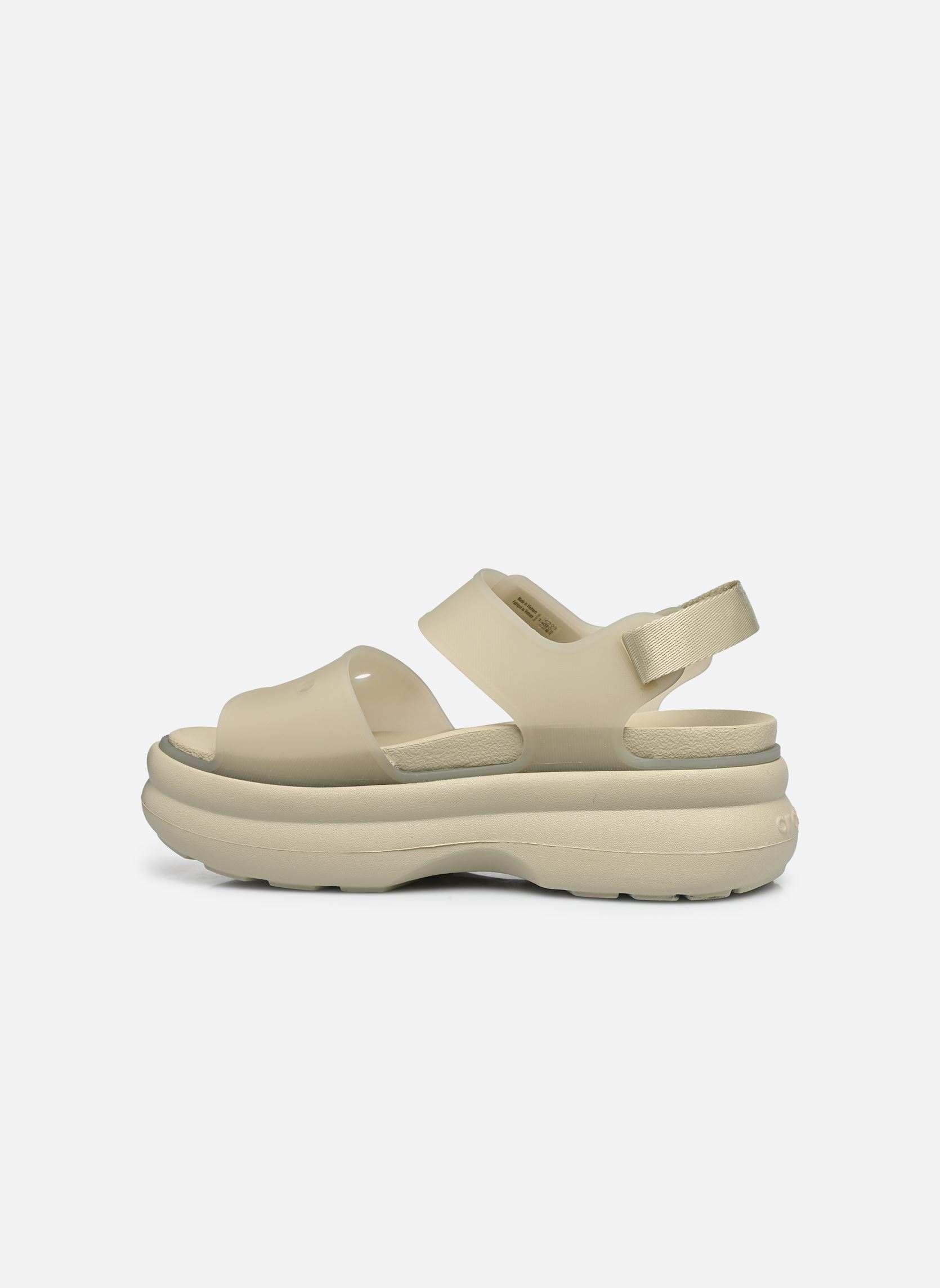 Sandalen met sleehak en plateau Soho Frosted Y Strap Sandal dames beige Crocs Sandalen met sleehak en plateau Soho Frosted Y Strap Sandal dames beige METEOR