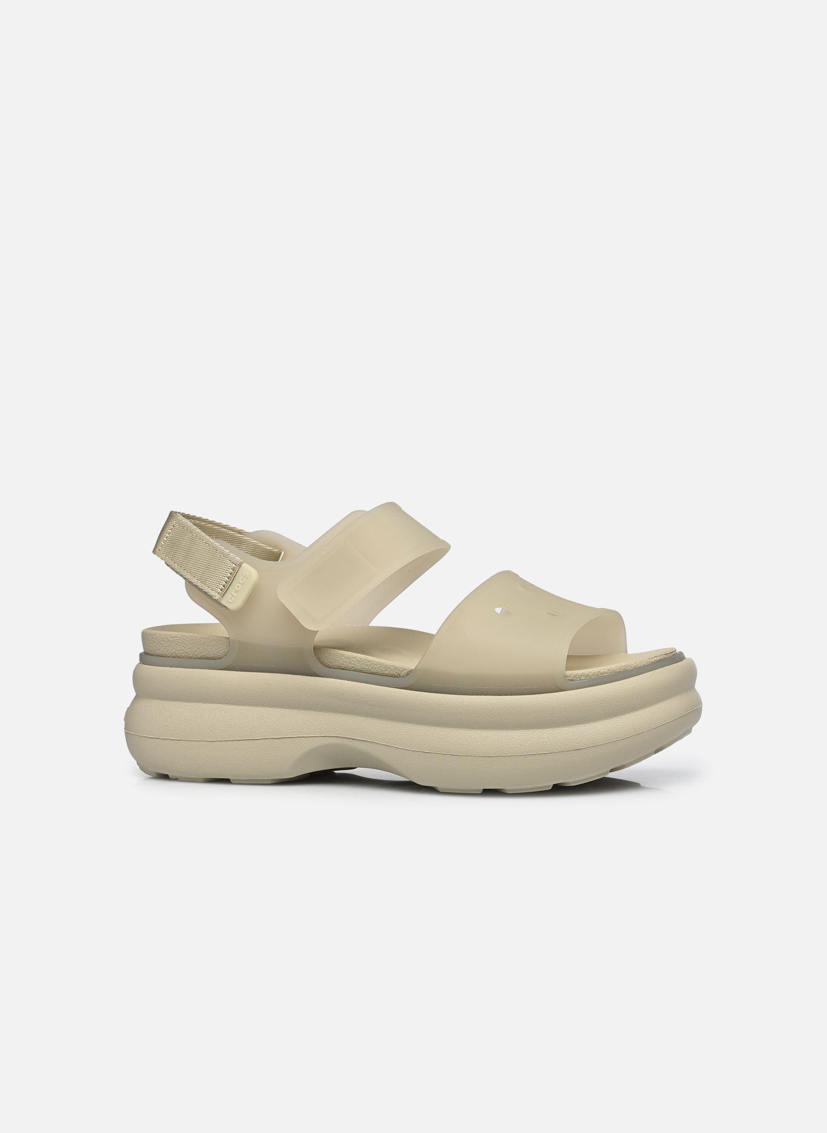 Sandalen met sleehak en plateau Soho Frosted Y Strap Sandal dames beige Crocs Sandalen met sleehak en plateau Soho Frosted Y Strap Sandal dames beige METEOR