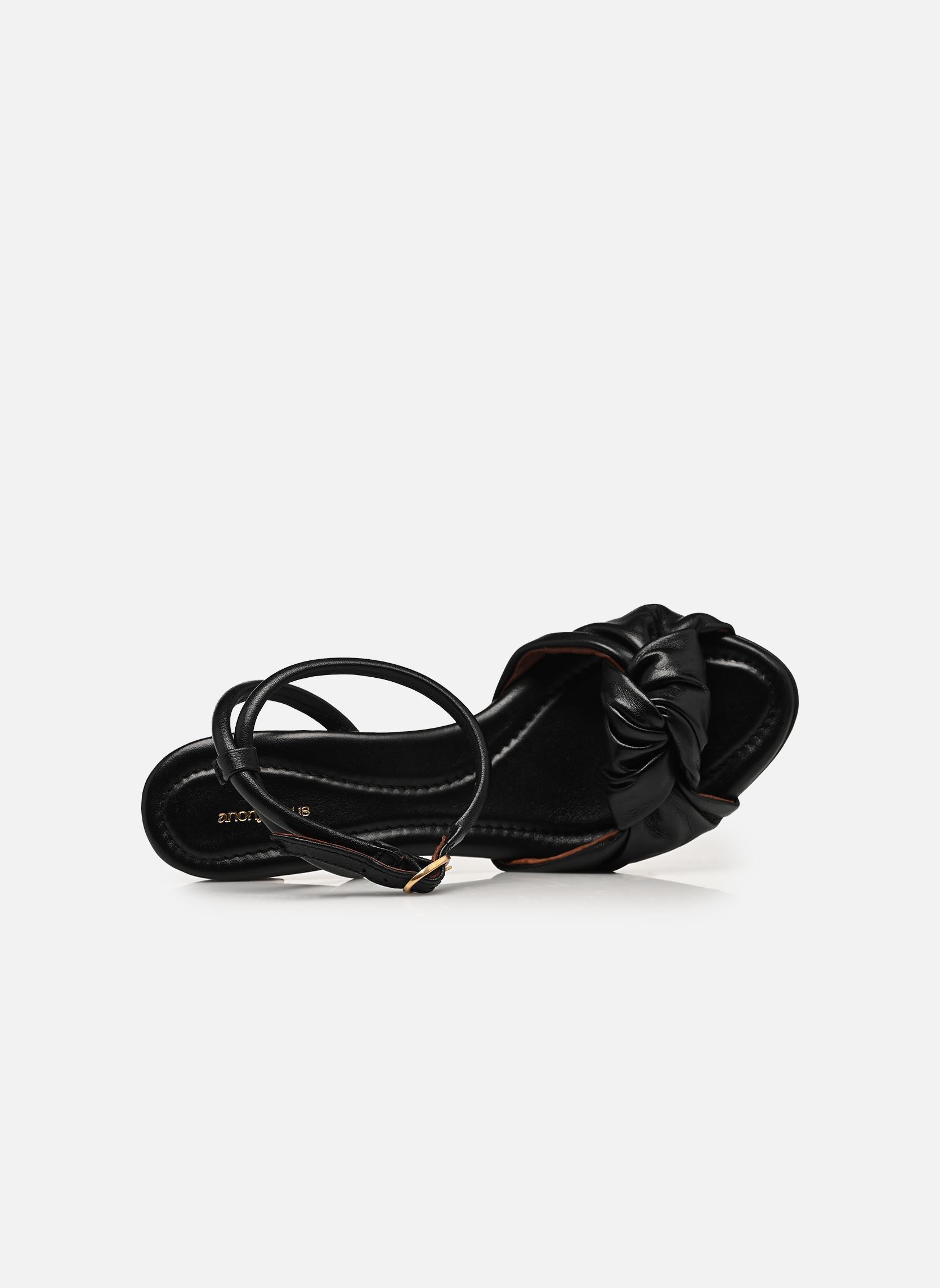 Sandales Curvey 50 femme noir Anonymous Copenhagen Sandales Curvey 50 femme noir SHINY LAMB BLACK