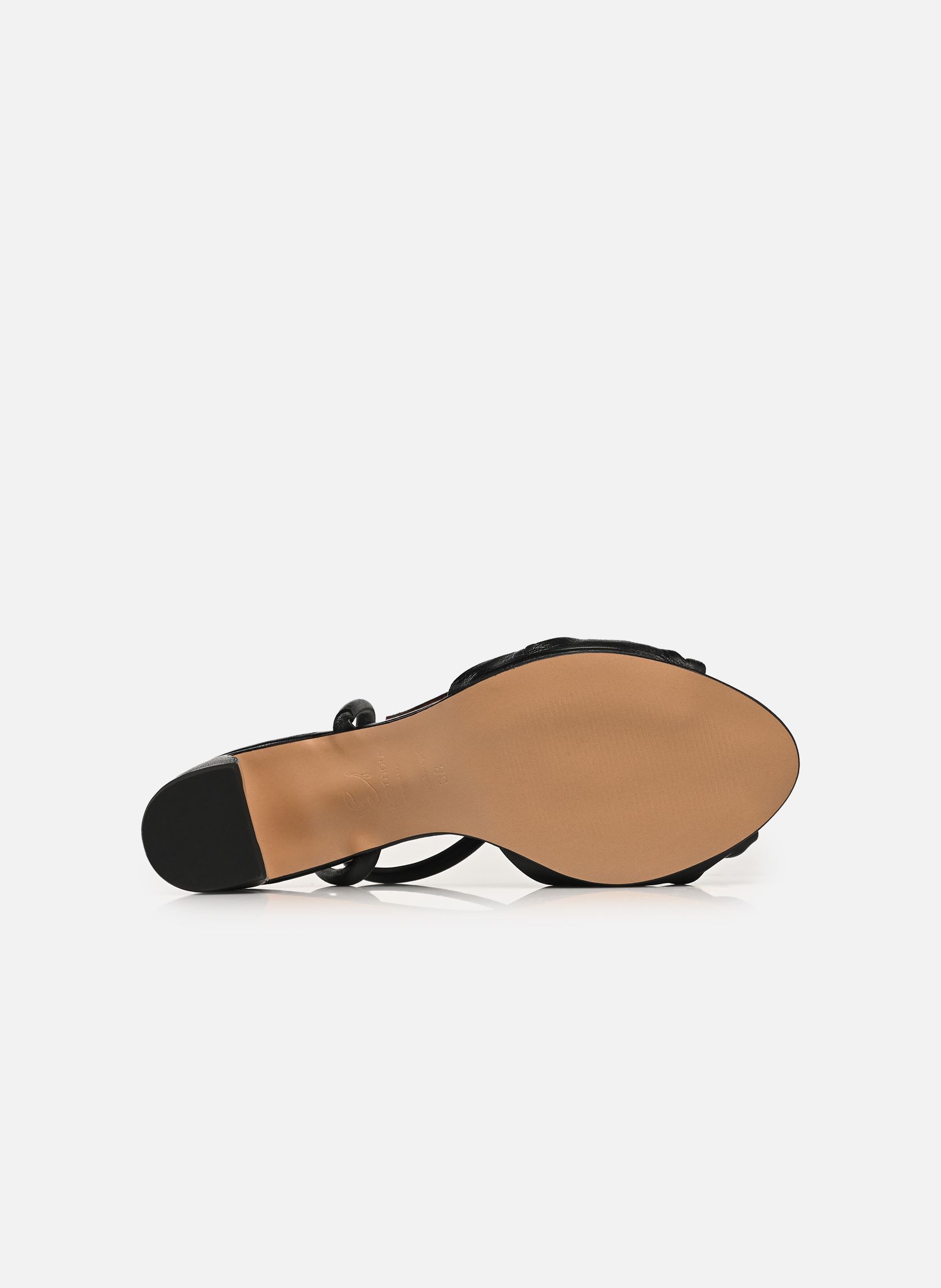 Sandales Curvey 50 femme noir Anonymous Copenhagen Sandales Curvey 50 femme noir SHINY LAMB BLACK