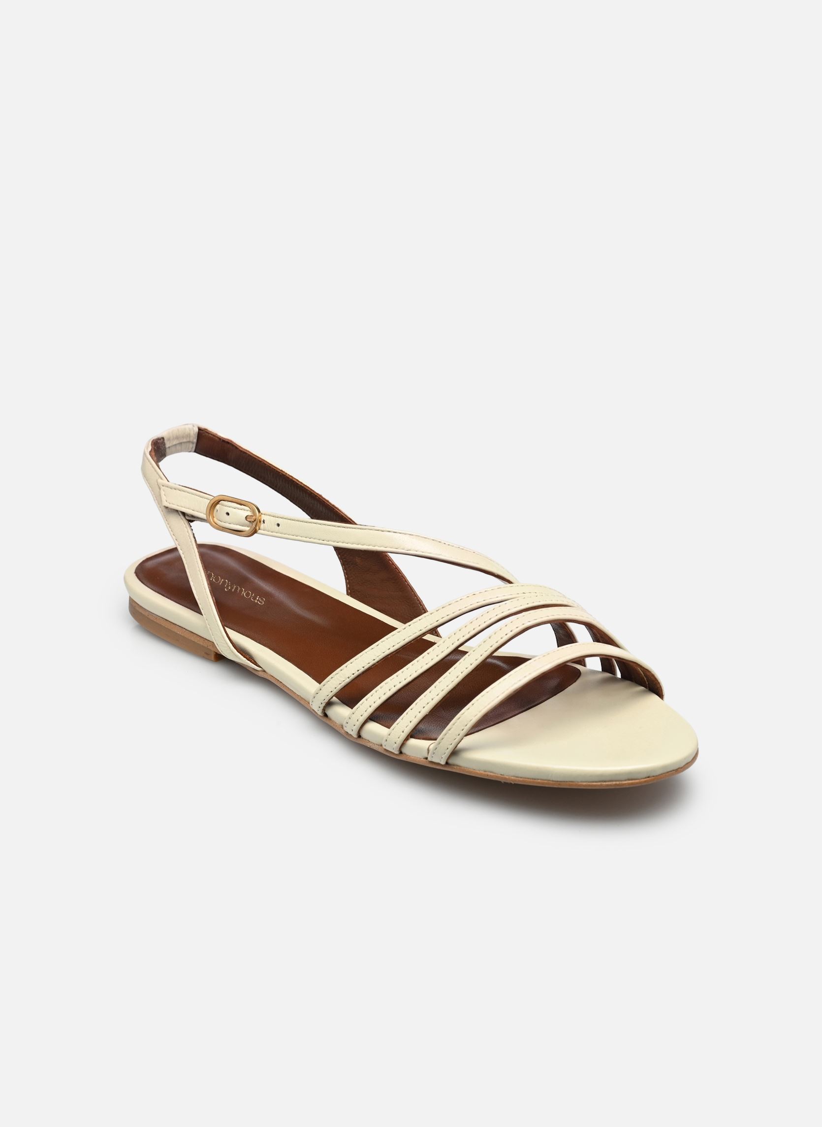 Sandales Naia 10 femme blanc Anonymous Copenhagen Sandales Naia 10 femme blanc SHINY LAMB WHITE SAND