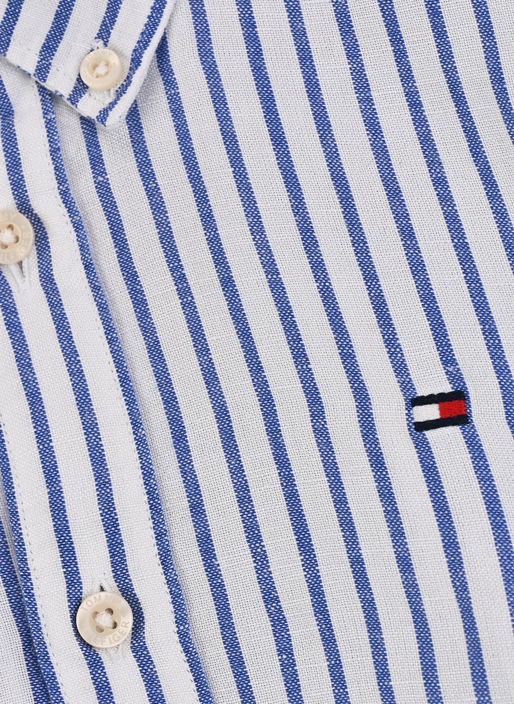 Langarm-Hemden Linen Blend Striped KB0KB09630 jungen blau Tommy Hilfiger Langarm-Hemden Linen Blend Striped KB0KB09630 jungen blau EMPIRE BLUE STRIPE