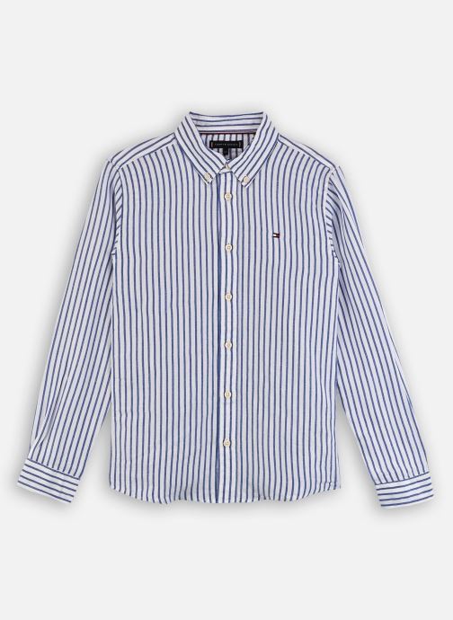 Tommy Hilfiger Lange mouw overhemden Linen Blend Striped KB0KB09630 jongens blauw
