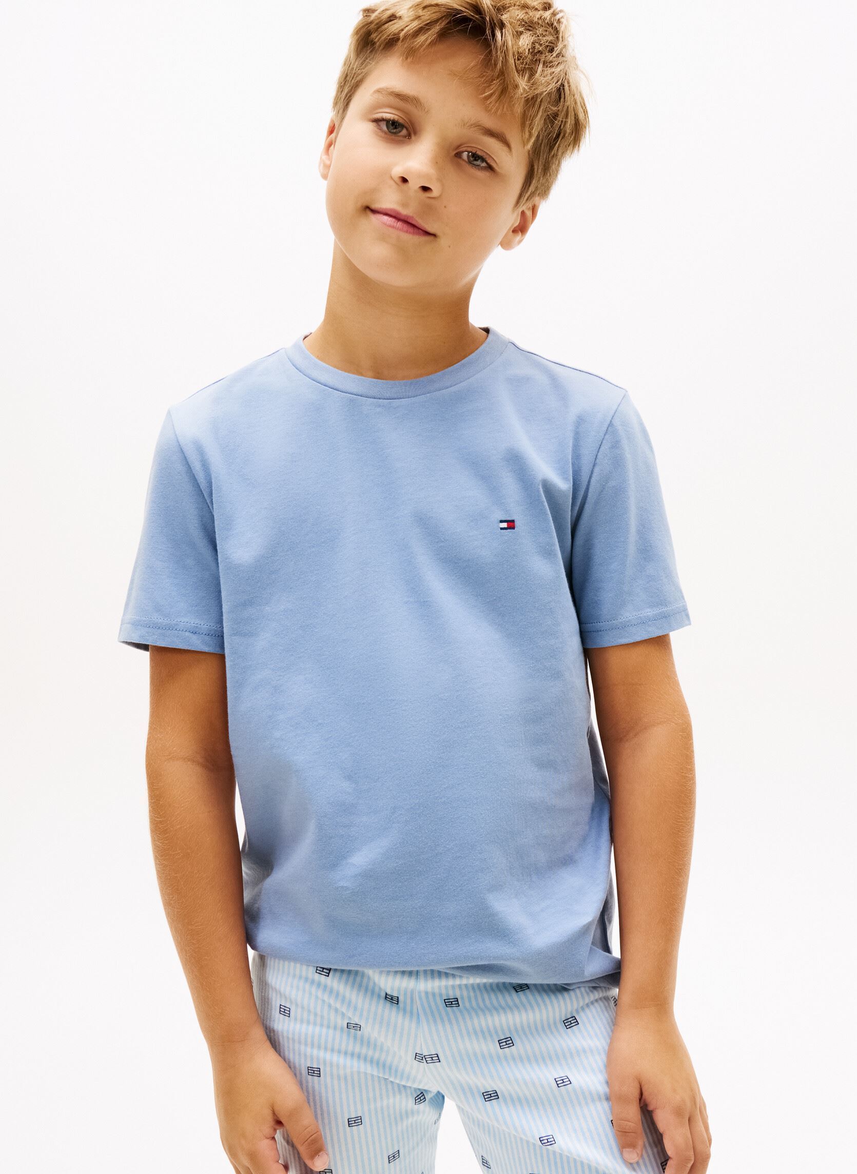 Tee-shirts manches courtes Lot De 2 T-Shirts En Coton Col Rond UB0U garçon bleu Tommy Hilfiger Tee-shirts manches courtes Lot De 2 T-Shirts En Coton Col Rond UB0U garçon bleu BRISK BLUE / PREPPY NAVY