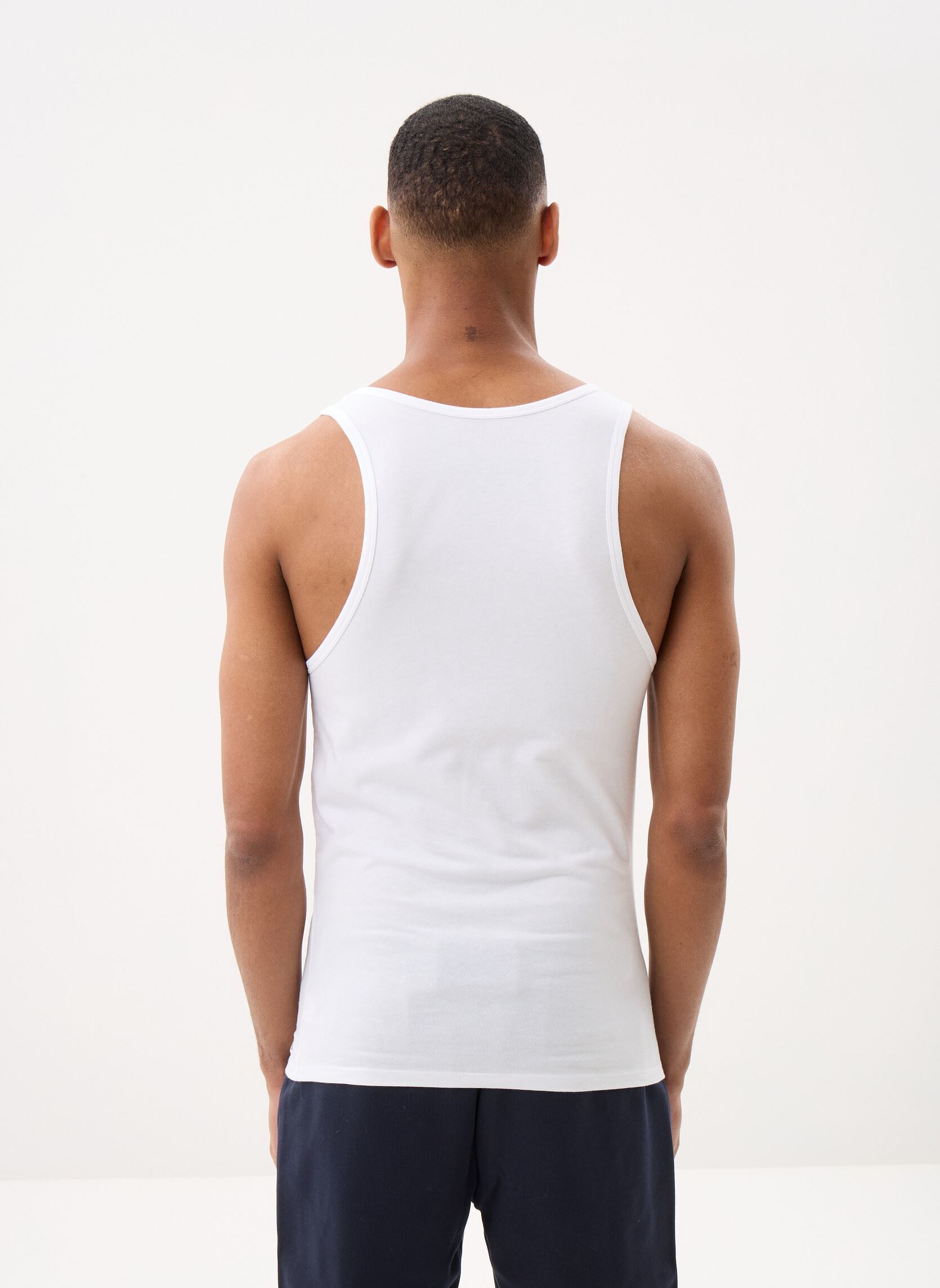 Sous-vêtements de sport Lot de 3 débardeurs en coton LV00NB4184 homme blanc Calvin Klein Sous-vêtements de sport Lot de 3 débardeurs en coton LV00NB4184 homme blanc WHITE