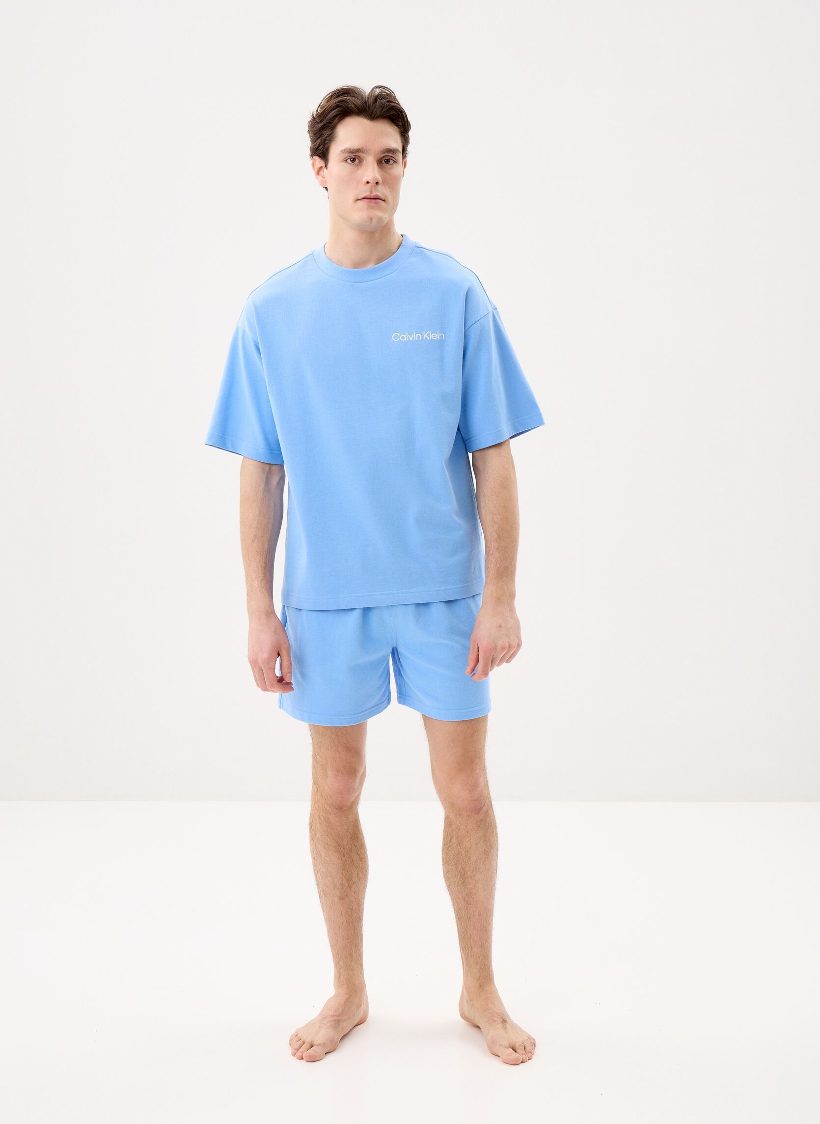 Lange Unterhosen Ss Tee Short Set LV00NM2949 herren blau Calvin Klein Lange Unterhosen Ss Tee Short Set LV00NM2949 herren blau BLUE DESCENT