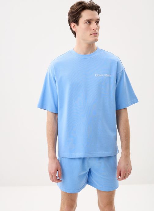 Calvin Klein Lange Unterhosen Ss Tee Short Set LV00NM2949 herren blau
