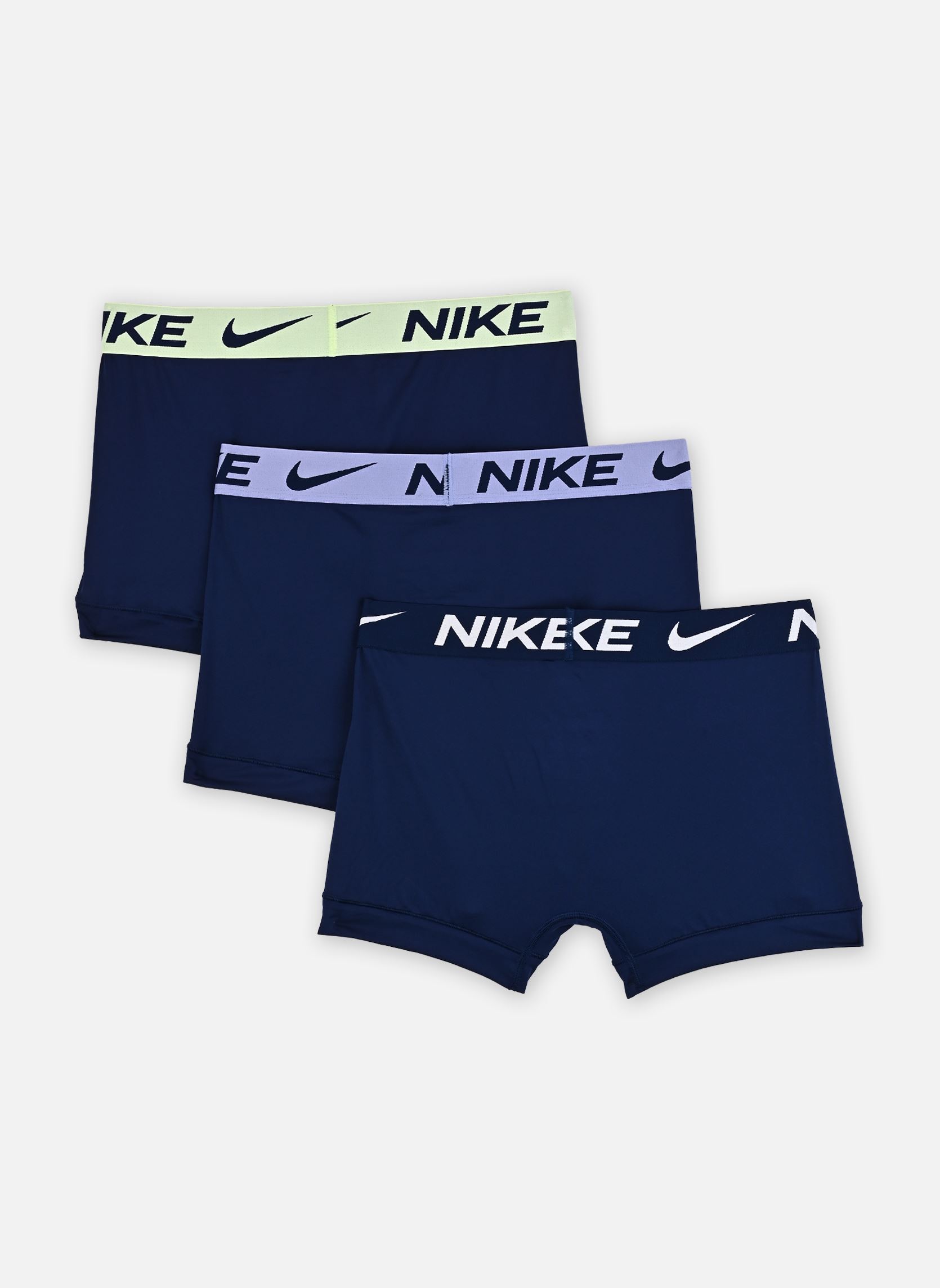 Sportondergoed Lot de 3 boxers Trunk heren blauw Nike Underwear Sportondergoed Lot de 3 boxers Trunk heren blauw BL VOI-BAR VOLT/LGT THSTL/BL V