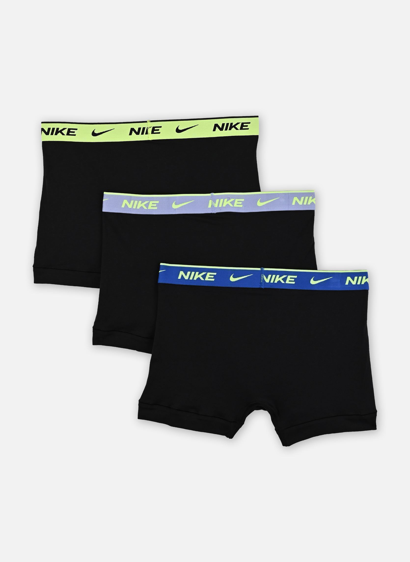 Sous-vêtements de sport Lot de 3 boxers Trunk en coton NQ00KE128 homme noir Nike Underwear Sous-vêtements de sport Lot de 3 boxers Trunk en coton NQ00KE128 homme noir BLCK-LHT TLE/GAME ROYAL/VOLT I