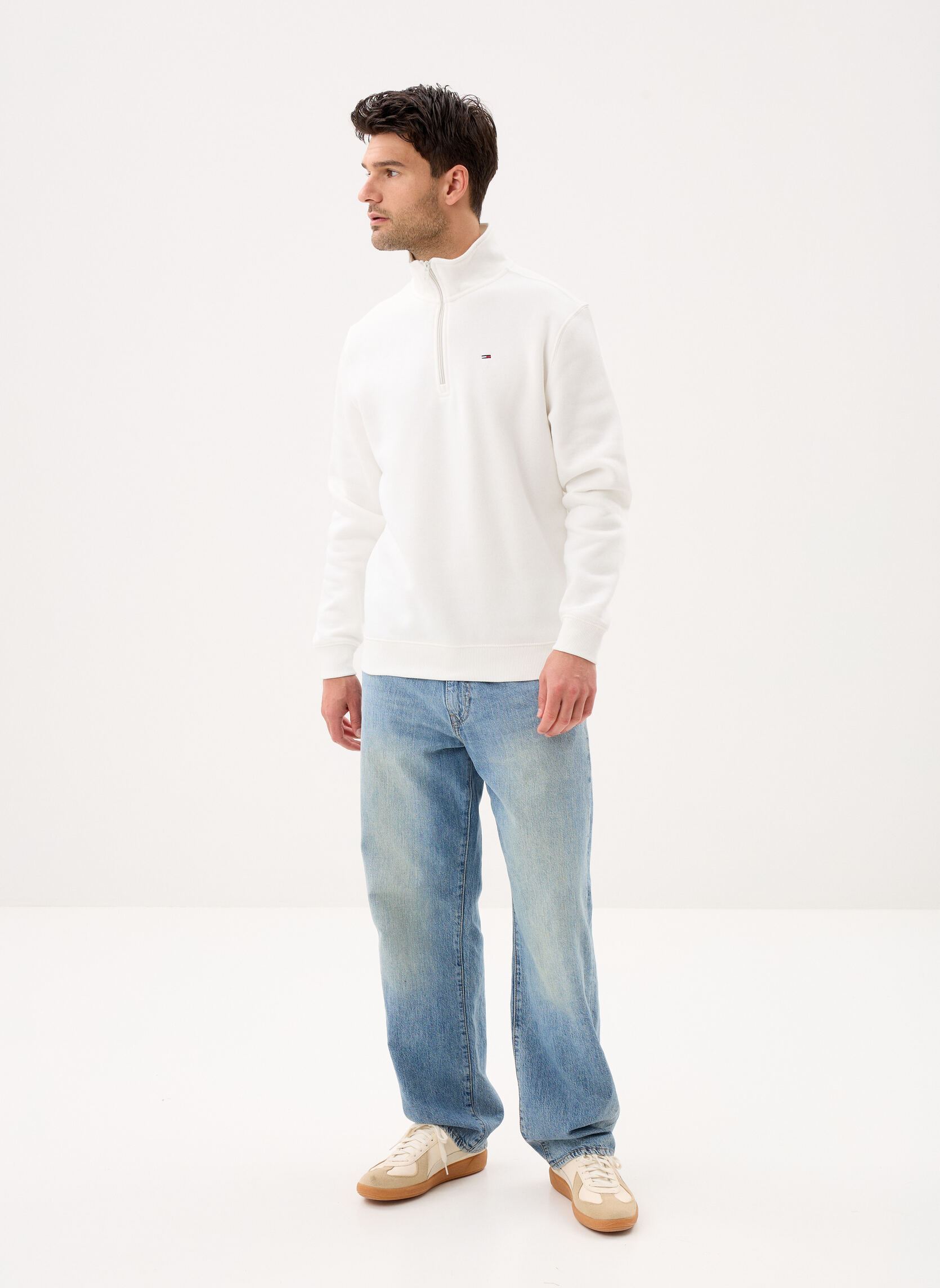 Sweats zippés Tjm Reg Fleece Qz Mo homme blanc Tommy Jeans Sweats zippés Tjm Reg Fleece Qz Mo homme blanc ECRU