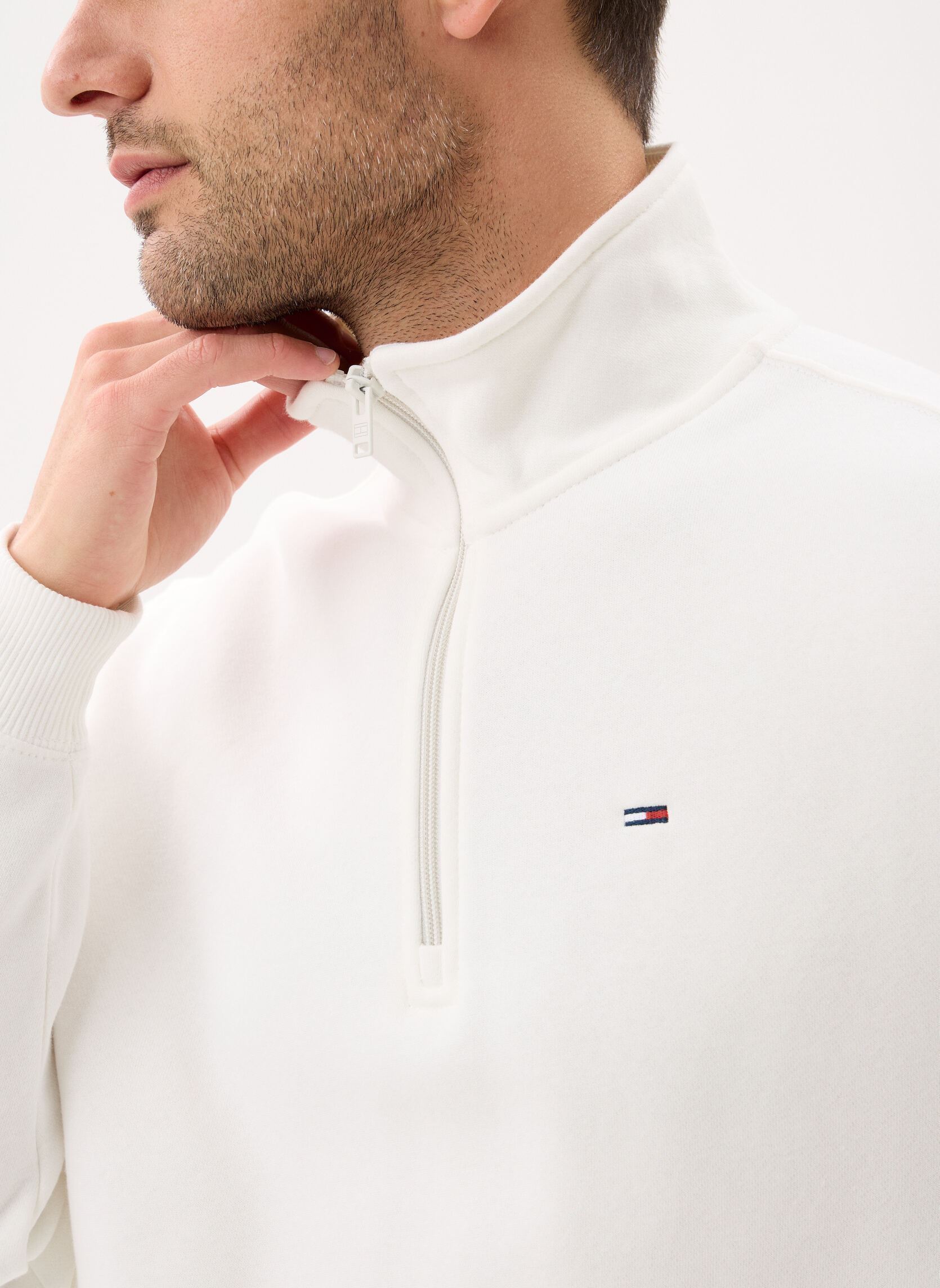 Sweats zippés Tjm Reg Fleece Qz Mo homme blanc Tommy Jeans Sweats zippés Tjm Reg Fleece Qz Mo homme blanc ECRU