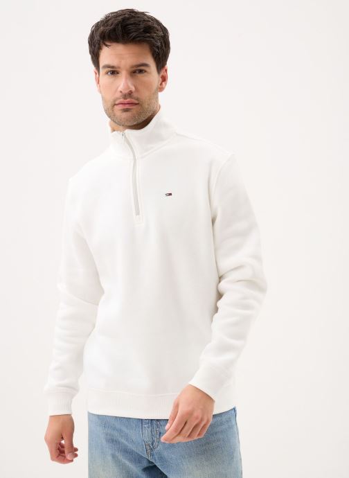 Tommy Jeans Sweats zippés Tjm Reg Fleece Qz Mo homme blanc