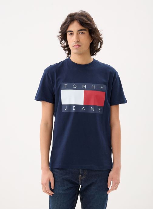 Tommy Jeans T-shirts Tjm Reg Big Flag Ss DM0DM22645 heren blauw