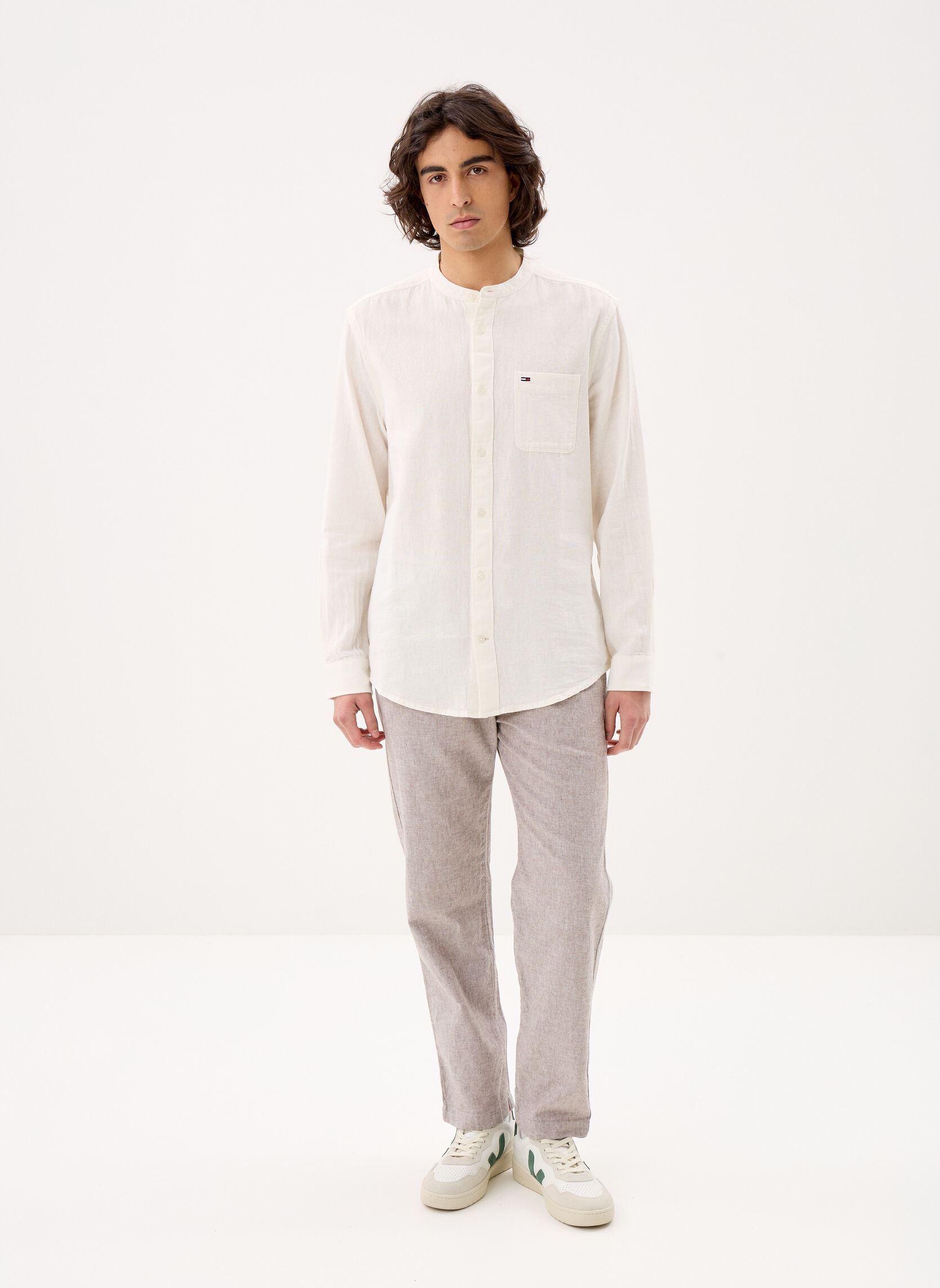 Chino broeken Tjm Sonny Linnen Mix DM0DM22820 heren beige Tommy Jeans Chino broeken Tjm Sonny Linnen Mix DM0DM22820 heren beige IVY MINK