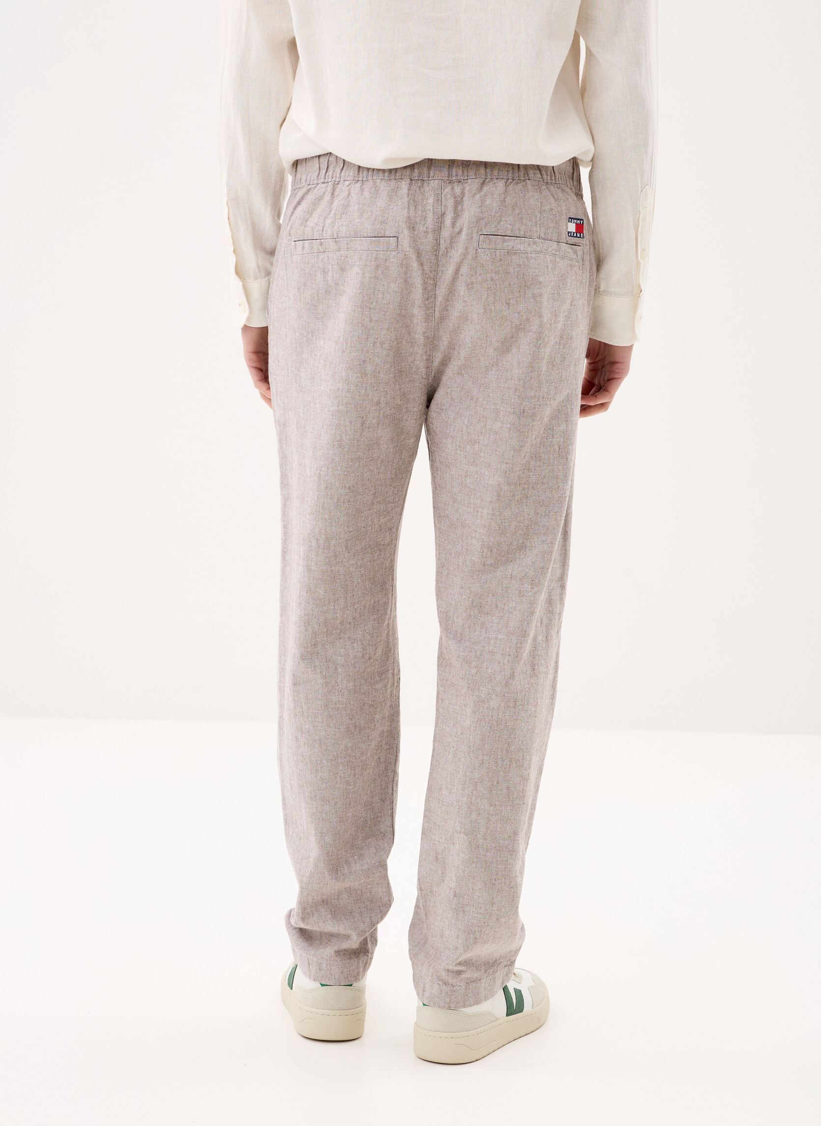 Chino broeken Tjm Sonny Linnen Mix DM0DM22820 heren beige Tommy Jeans Chino broeken Tjm Sonny Linnen Mix DM0DM22820 heren beige IVY MINK