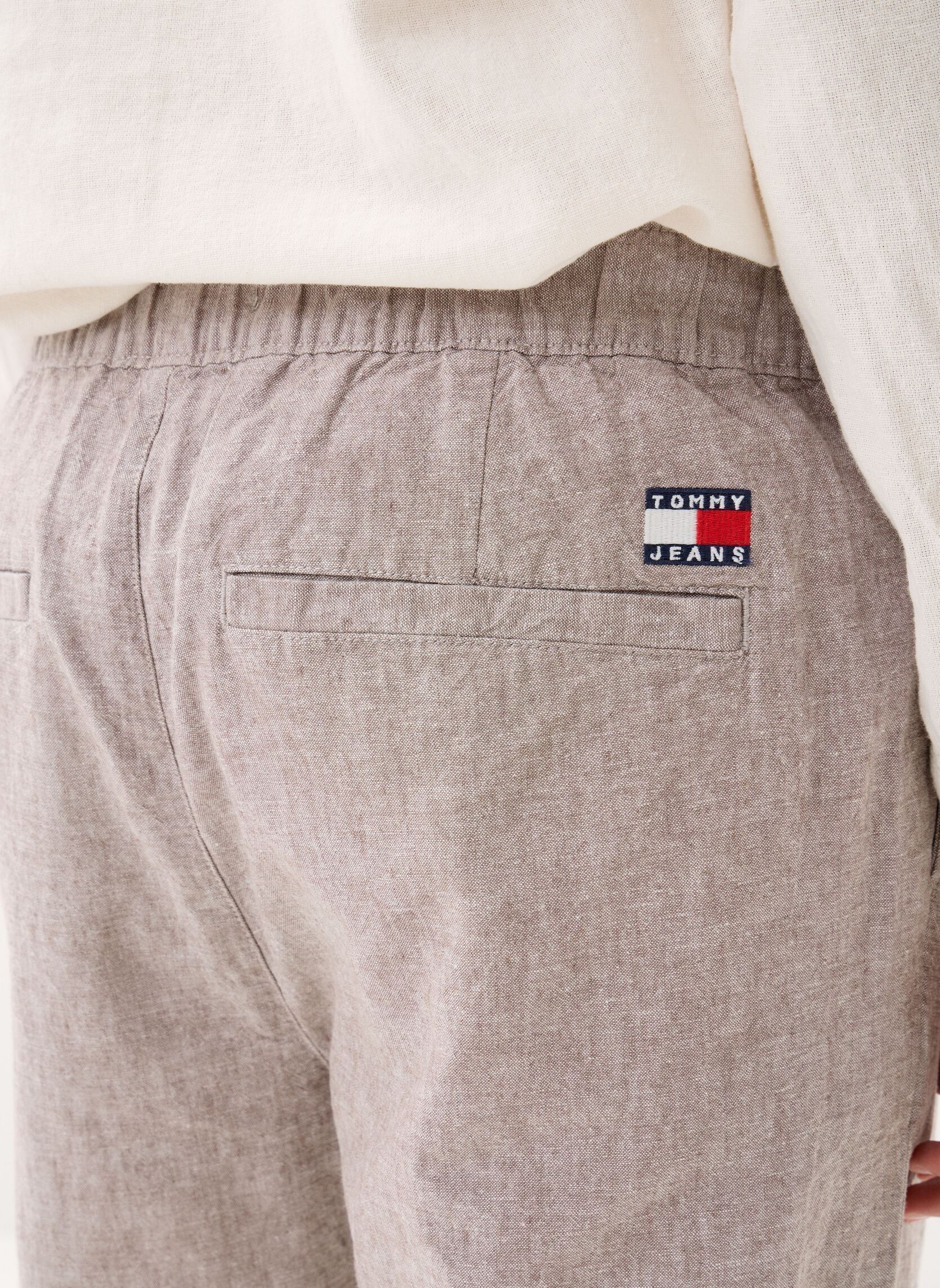Chino broeken Tjm Sonny Linnen Mix DM0DM22820 heren beige Tommy Jeans Chino broeken Tjm Sonny Linnen Mix DM0DM22820 heren beige IVY MINK