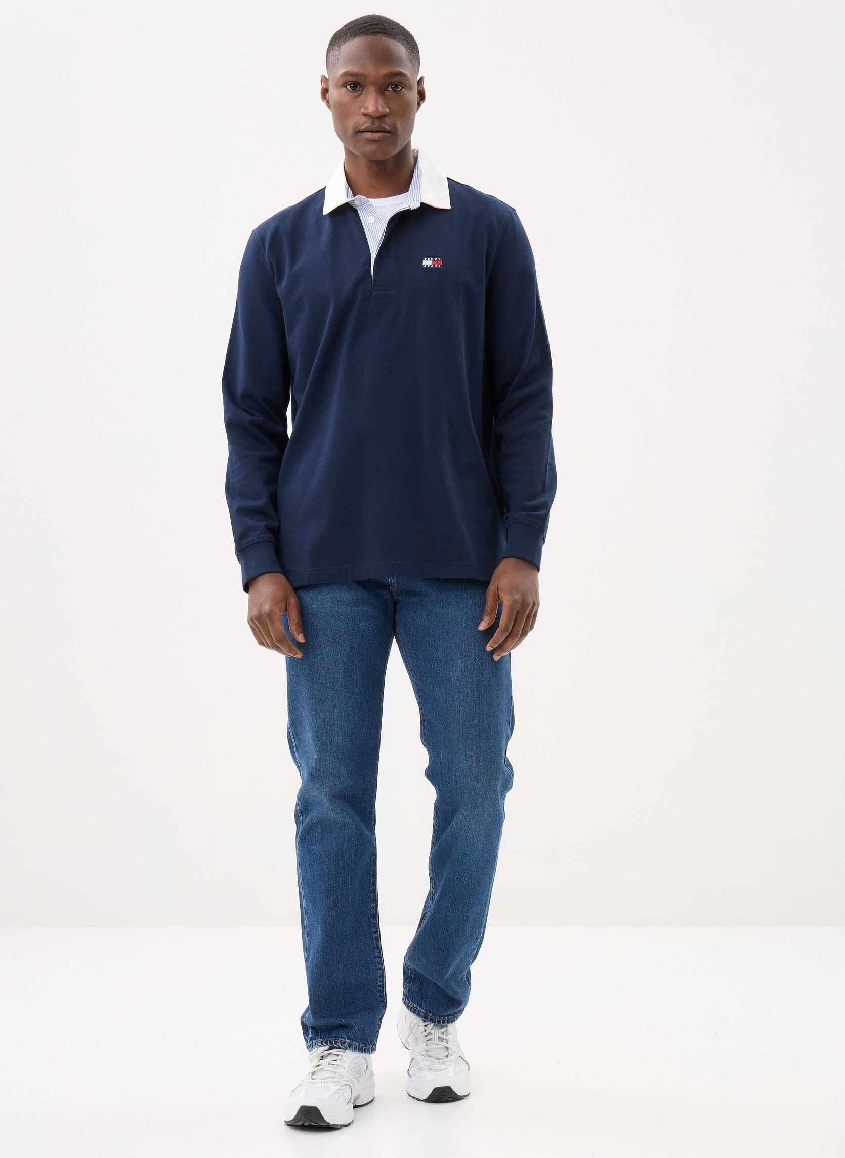 Polos manches courtes Tjm Rlx Ess Badge Ru homme bleu Tommy Jeans Polos manches courtes Tjm Rlx Ess Badge Ru homme bleu DARK NIGHT NAVY