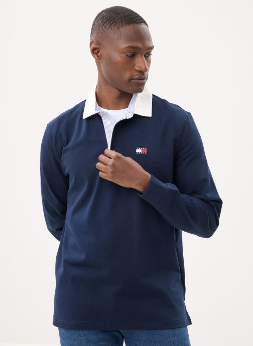Tommy Jeans Polos manches courtes Tjm Rlx Ess Badge Ru homme bleu