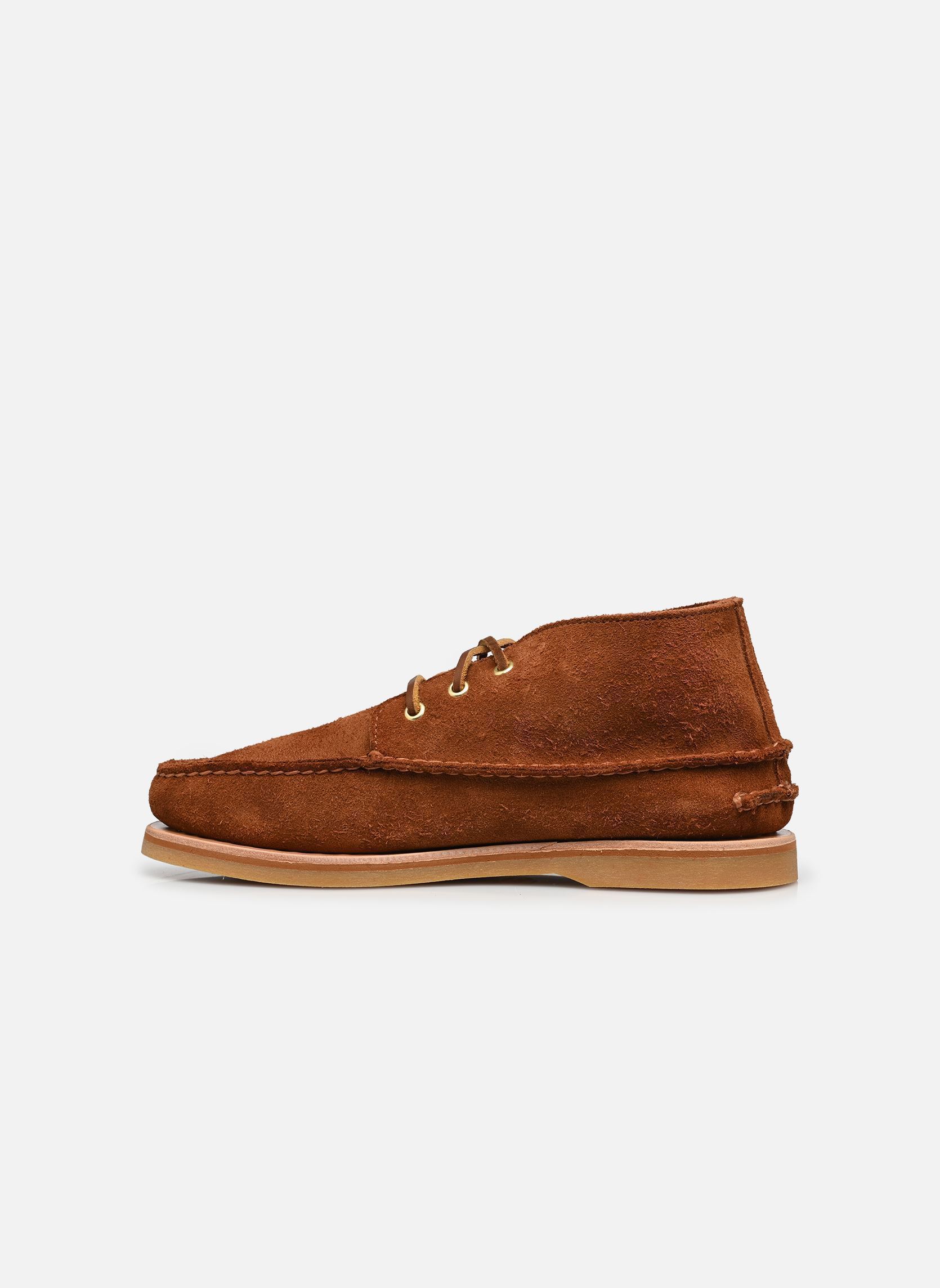 Bottines à lacets CRAFTED BOAT MID LACE homme marron Timberland Bottines à lacets CRAFTED BOAT MID LACE homme marron MEDIUM BROWN SUEDE