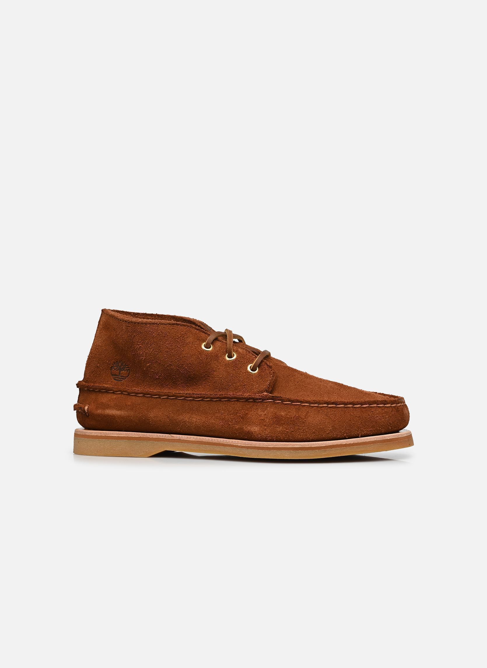 Bottines à lacets CRAFTED BOAT MID LACE homme marron Timberland Bottines à lacets CRAFTED BOAT MID LACE homme marron MEDIUM BROWN SUEDE