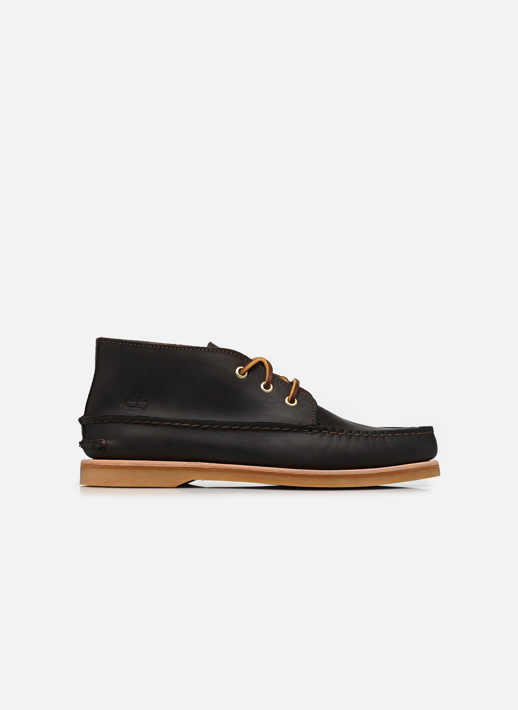 Veterlaarsjes CRAFTED BOAT MID LACE heren bruin Timberland Veterlaarsjes CRAFTED BOAT MID LACE heren bruin DARK BROWN FULL GRAIN