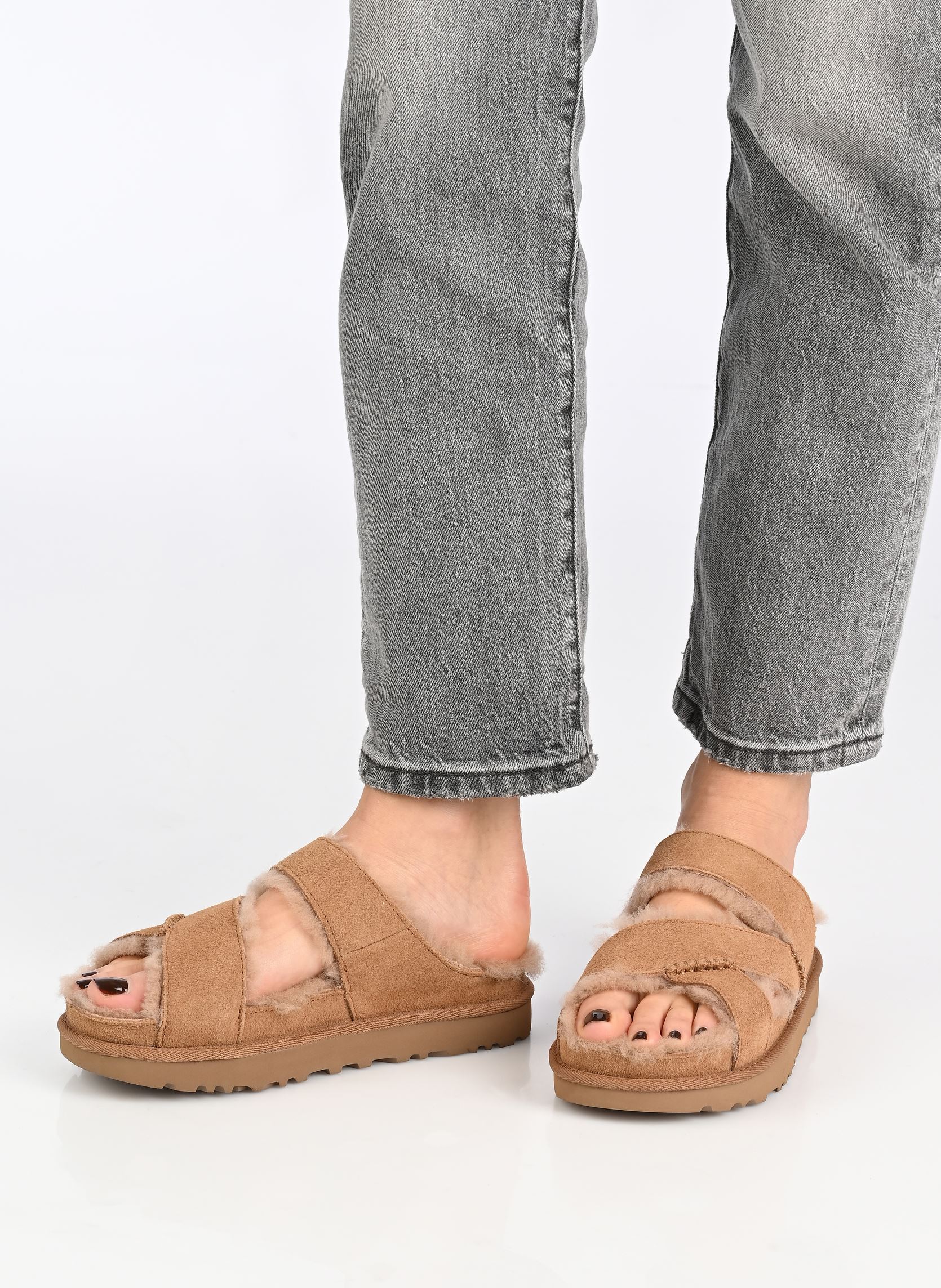 Mules W Greenport Cross Strap Slide femme marron UGG Mules W Greenport Cross Strap Slide femme marron CHESTNUT