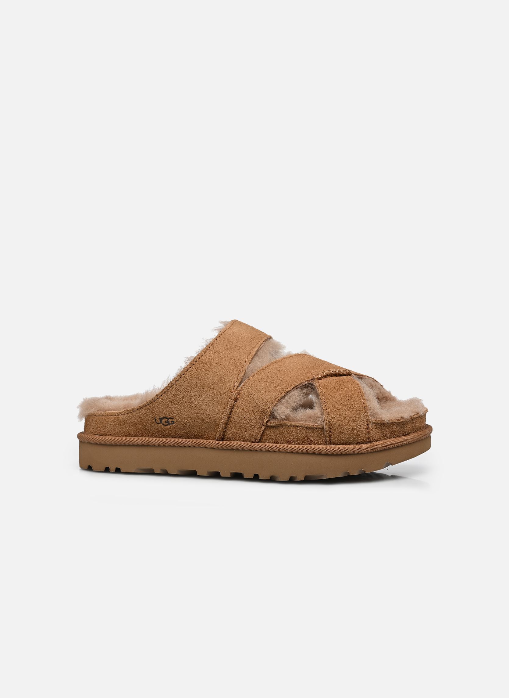 Mules W Greenport Cross Strap Slide femme marron UGG Mules W Greenport Cross Strap Slide femme marron CHESTNUT