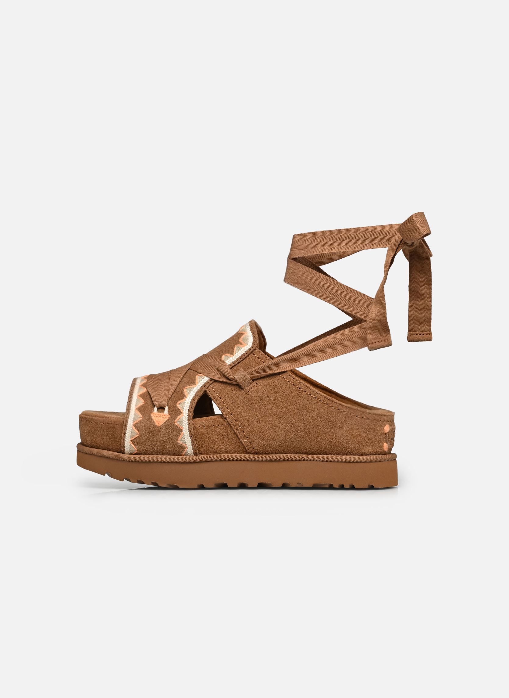 Sandales compensées et plateformes W Goldenstar Hi Artistitch femme marron UGG Sandales compensées et plateformes W Goldenstar Hi Artistitch femme marron CHESTNUT MULTI